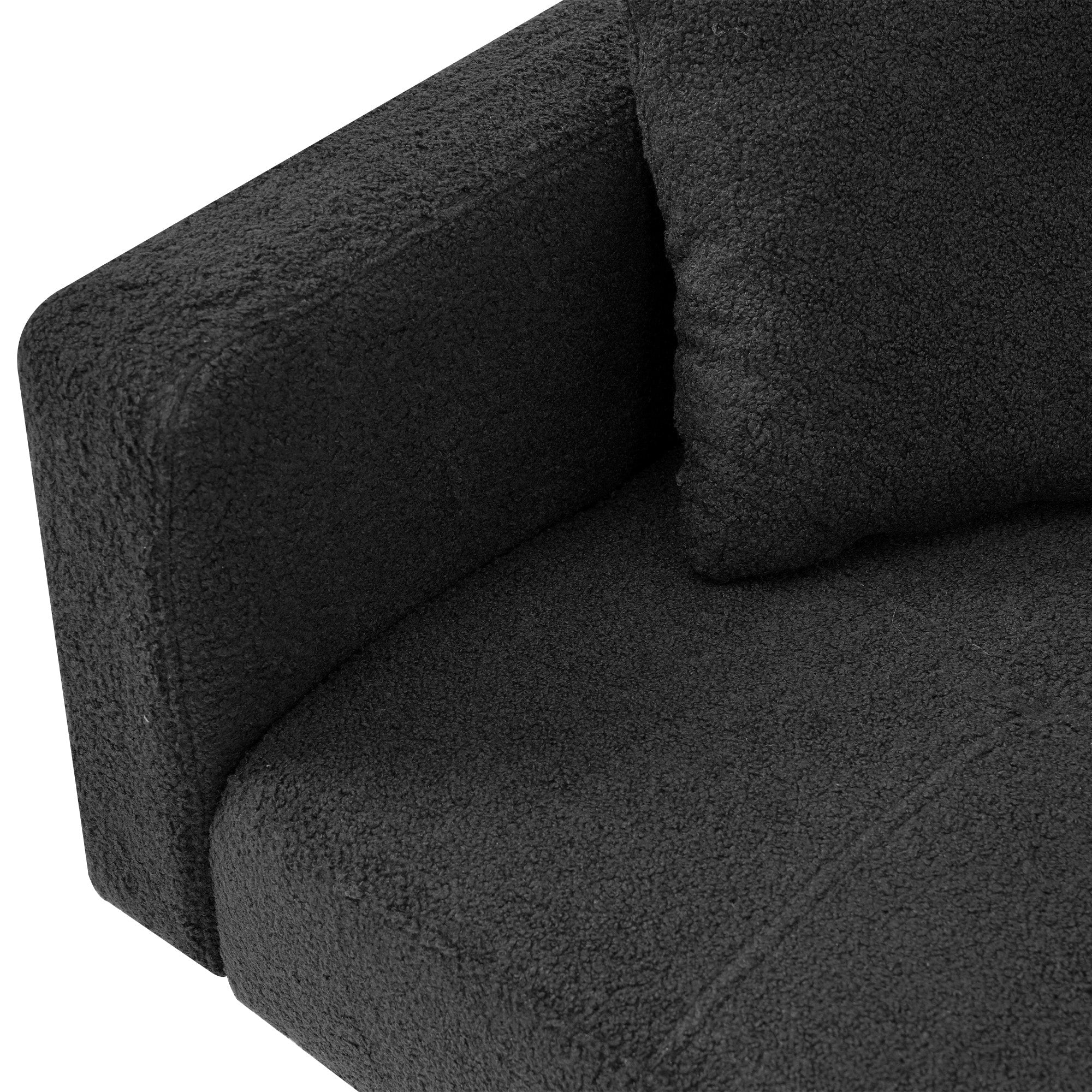 Sofa Bed, Adjustable Angle with Cushions & Storage Pockets, Golden Legs - Image 10
