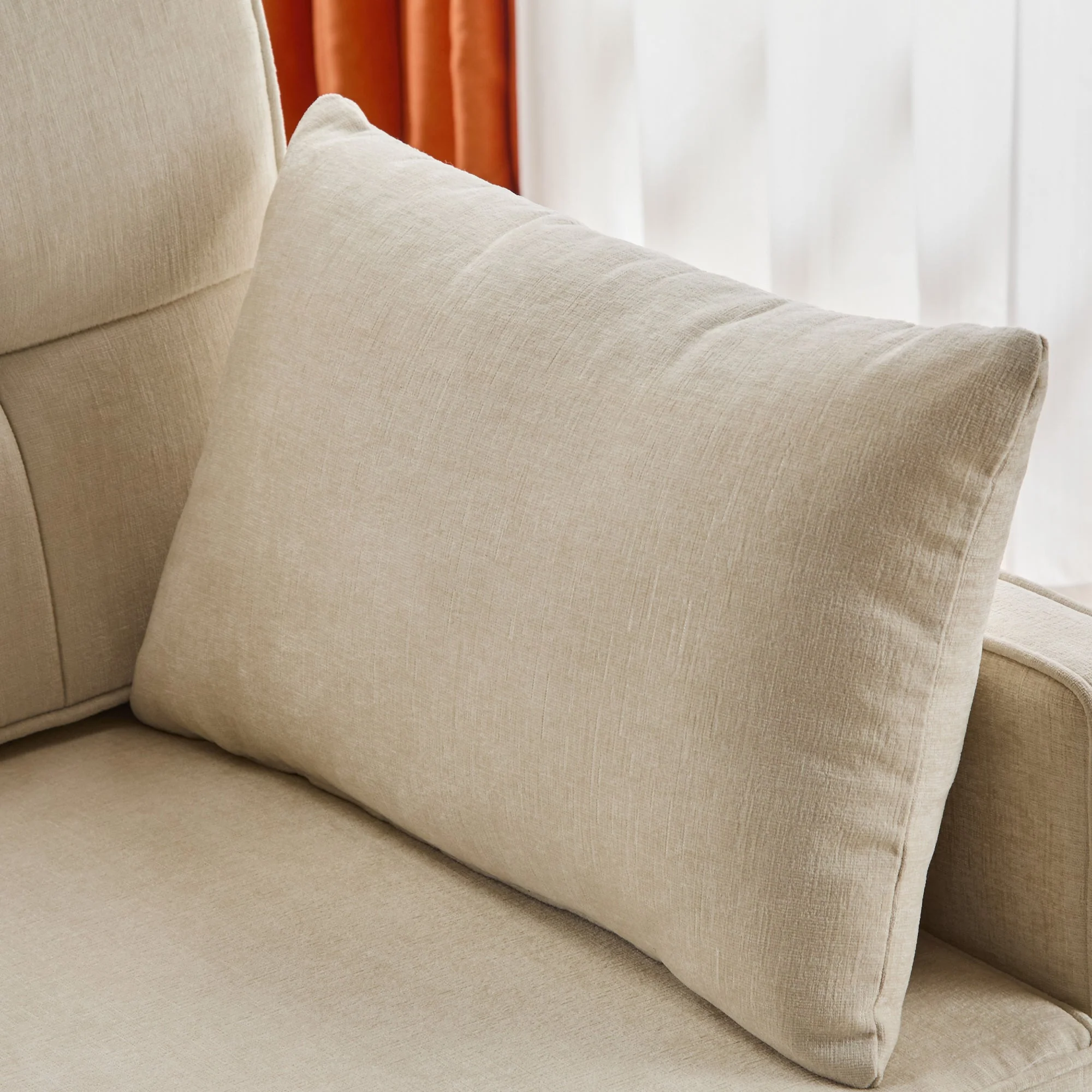 Sofa Bed Two-Seater Double Sleeper Adjustable Backrest Chenille Fabric - Image 6