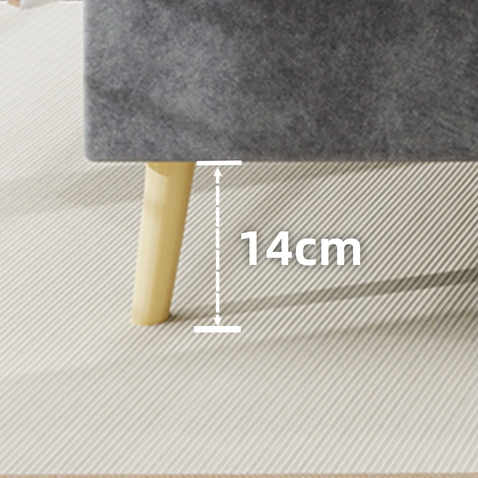 Soft Bed, Modern Minimalist Headboard 140x200CM, Gray - Image 7
