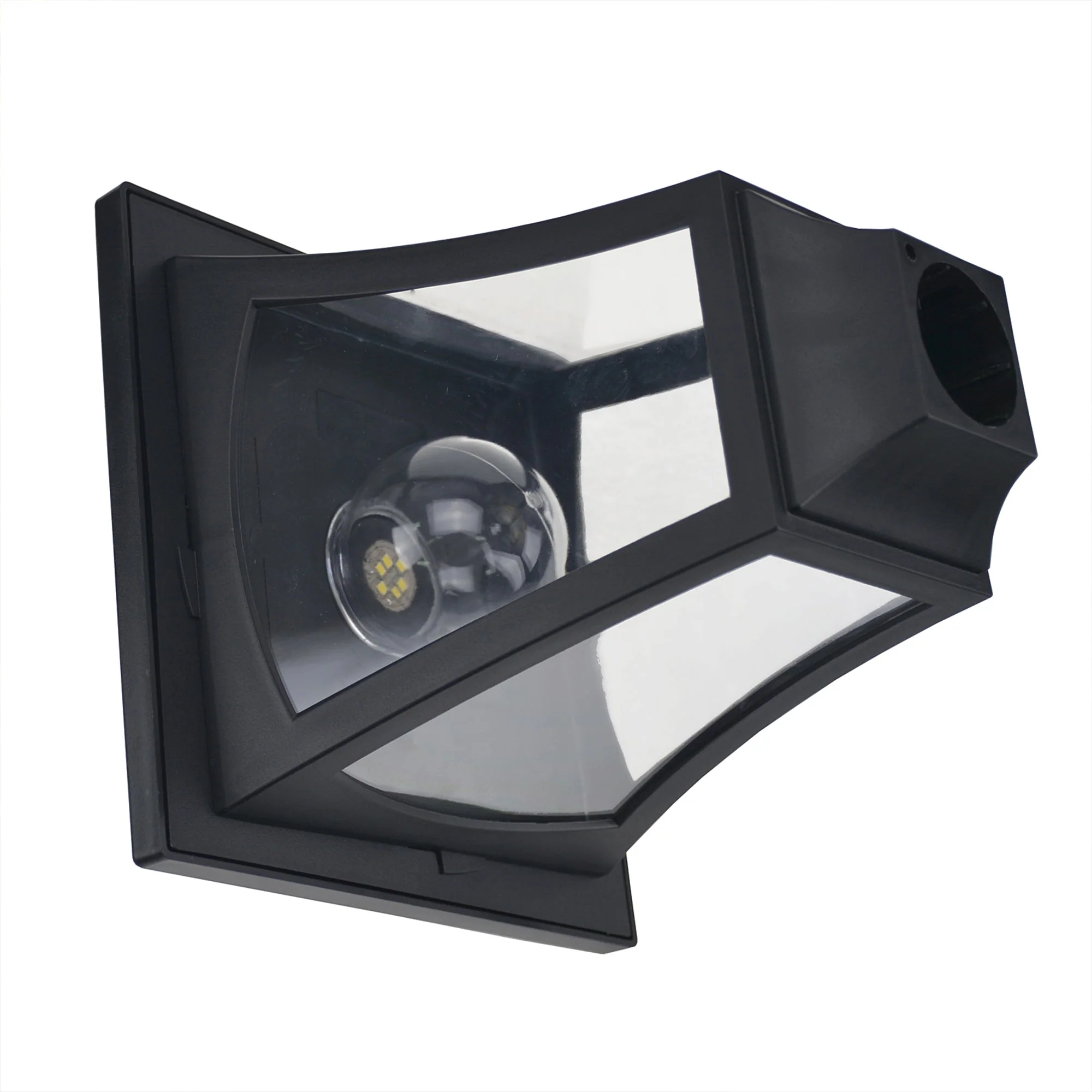 Solar Garden Lantern, 3 Flames 120 Lumen IP44, Stainless Steel Black - Image 7