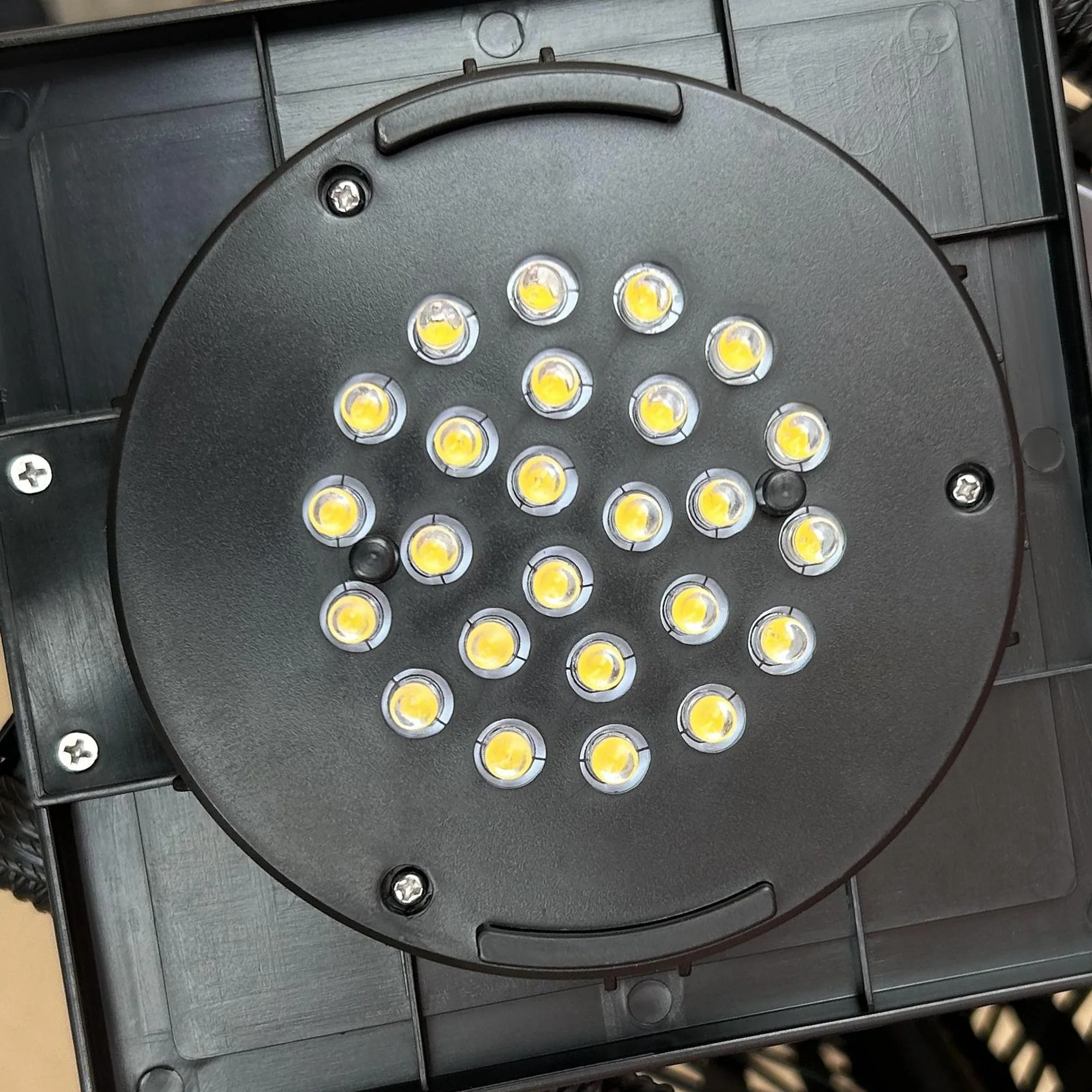 Solar Light Rattan Design Waterproof Light Sensor LED Garden Lamp, Black - Image 7