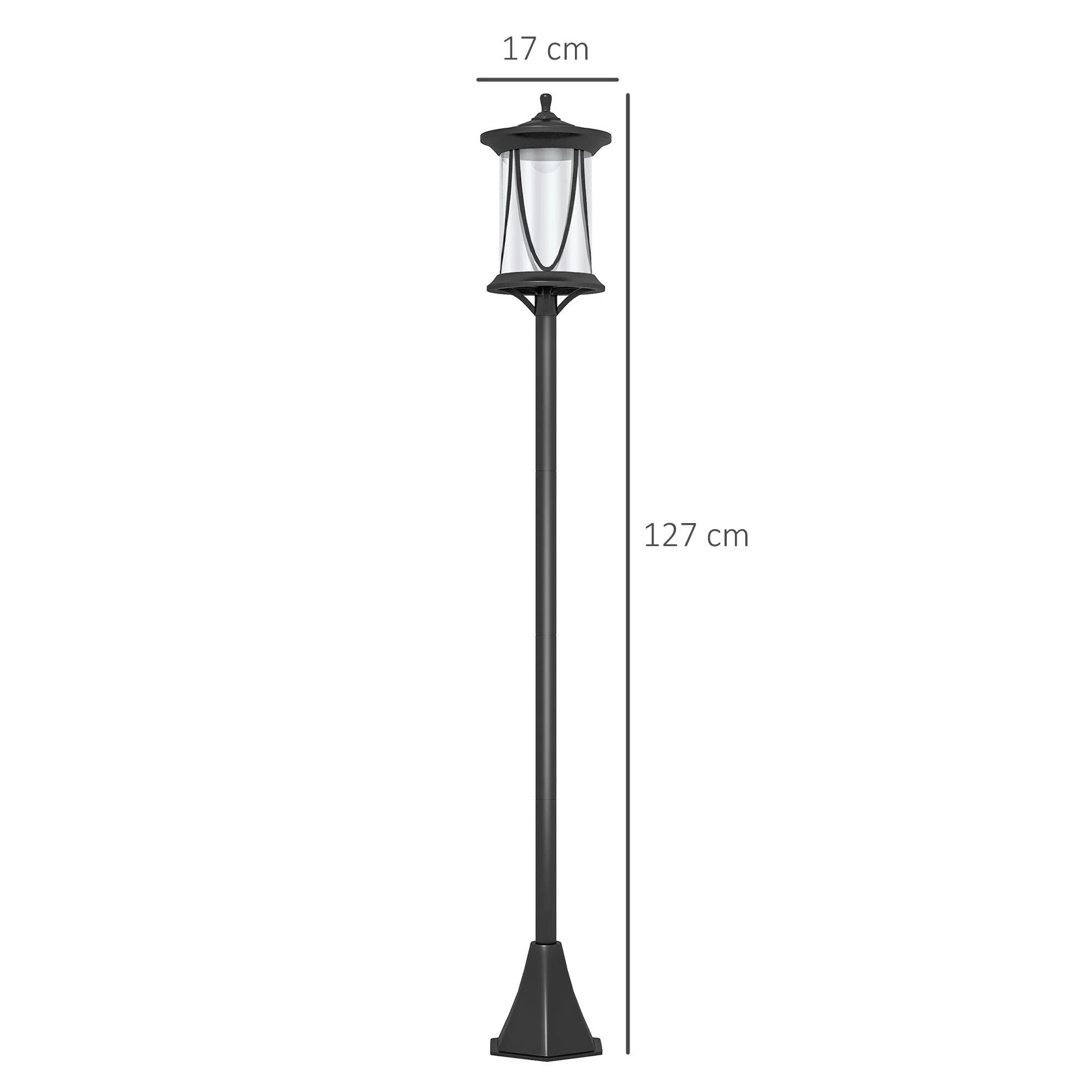 Solar Street Light LED, Cool White, Waterproof, Black - Image 3