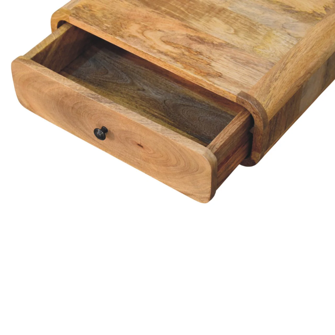 Solid Wood Avora Wall-Mounted 1 Drawer Nightstand, Oak-ish Brown - Image 3