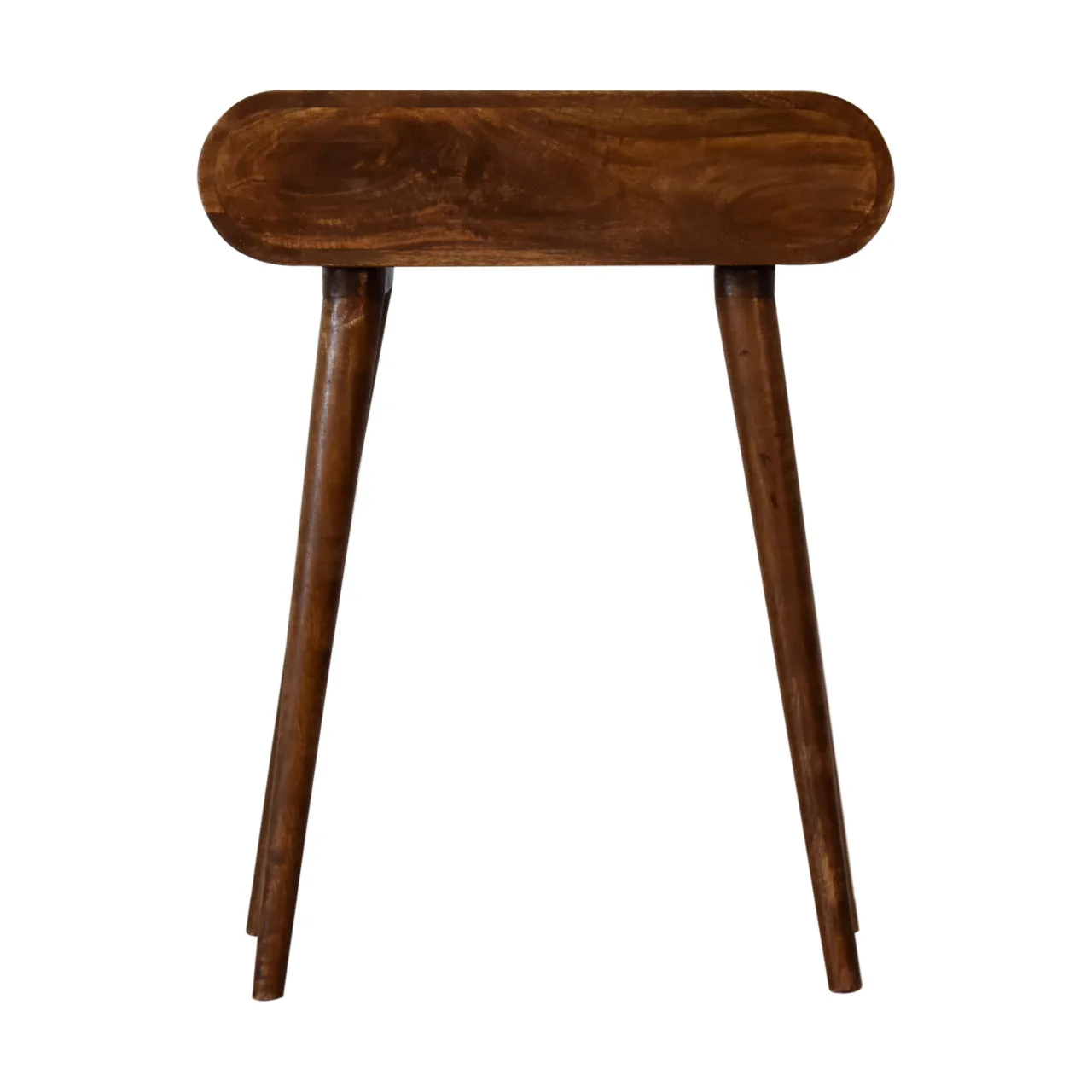 Solid Wood Chestnut Console, Mini London 1 Drawer, Dark Brown Wood - Image 2