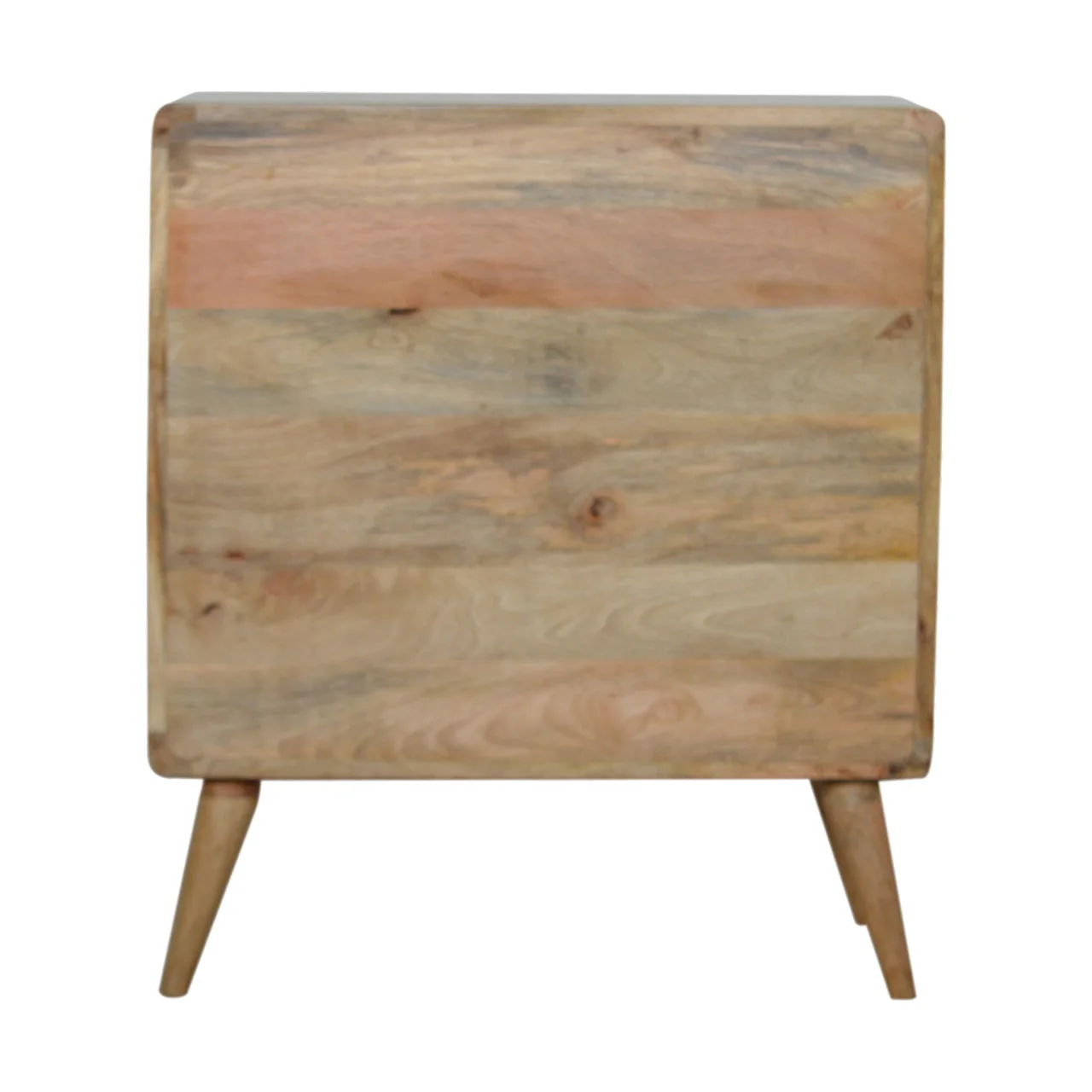 Solid Wood Curved Chest, 3 Drawers, Oak-ish Brown - Image 6