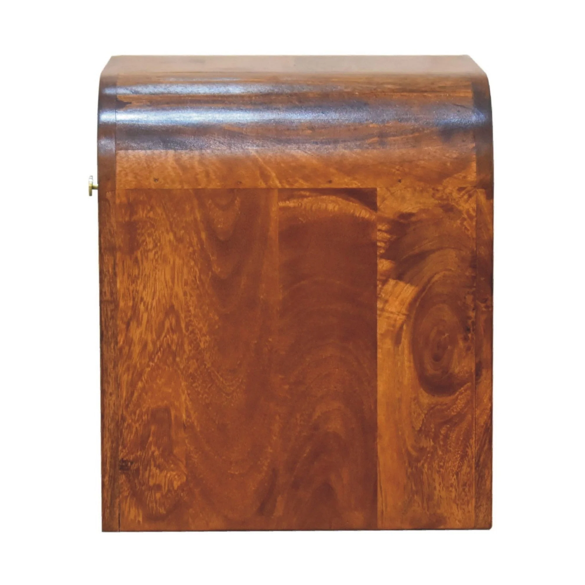 Solid Wood Drum, 3 Drawers, Dark Brown - Image 4