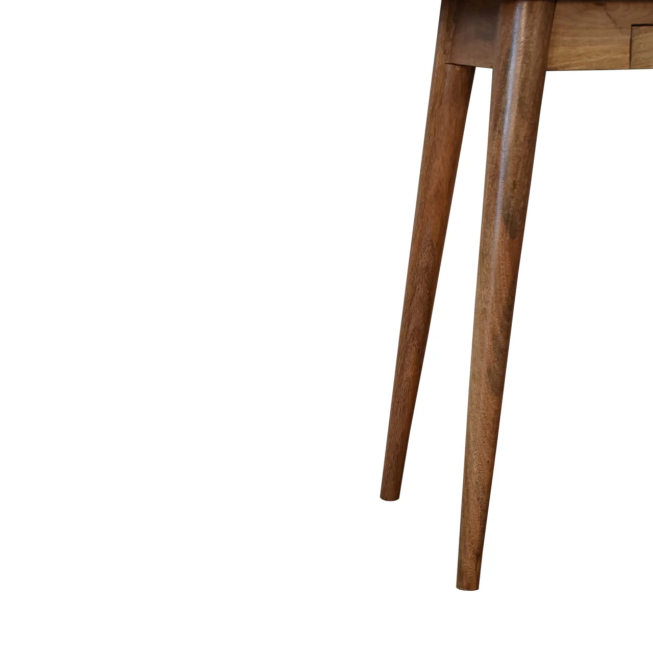 Solid Wood Mini Writing Desk, 1 Drawer, Brown - Image 14