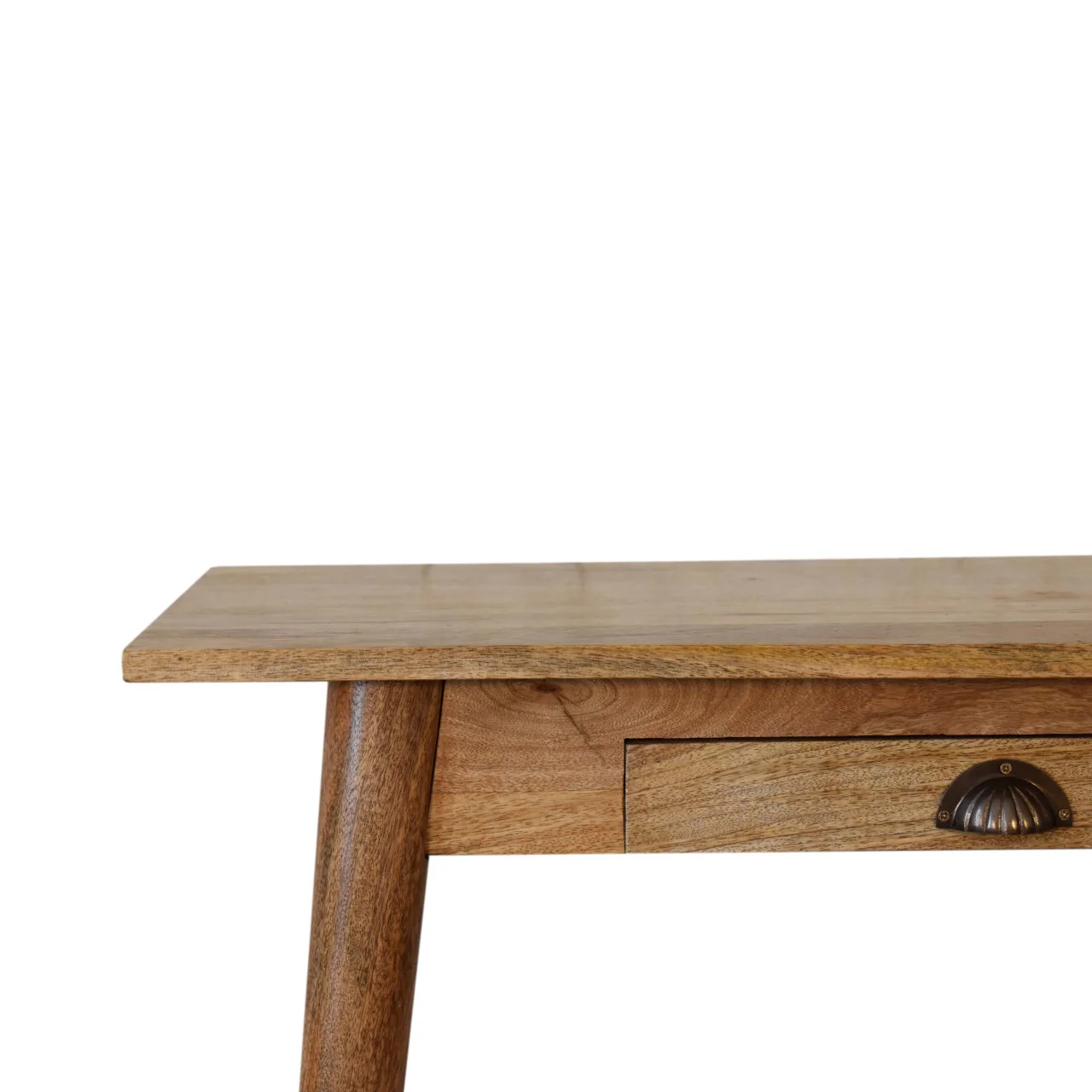 Solid Wood Mini Writing Desk, 1 Drawer, Brown - Image 6