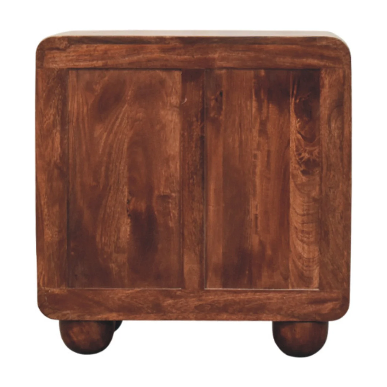 Solid Wood Rounded Chest, 3-Drawer, Brown - Image 3