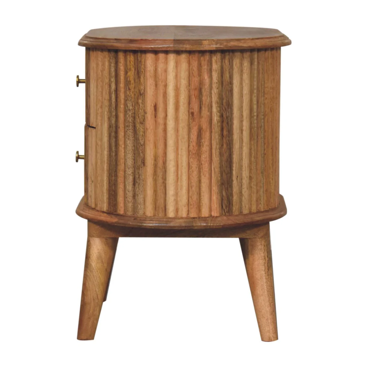 Solid Wood Soba Bedside, 2 Drawers, Brown - Image 9