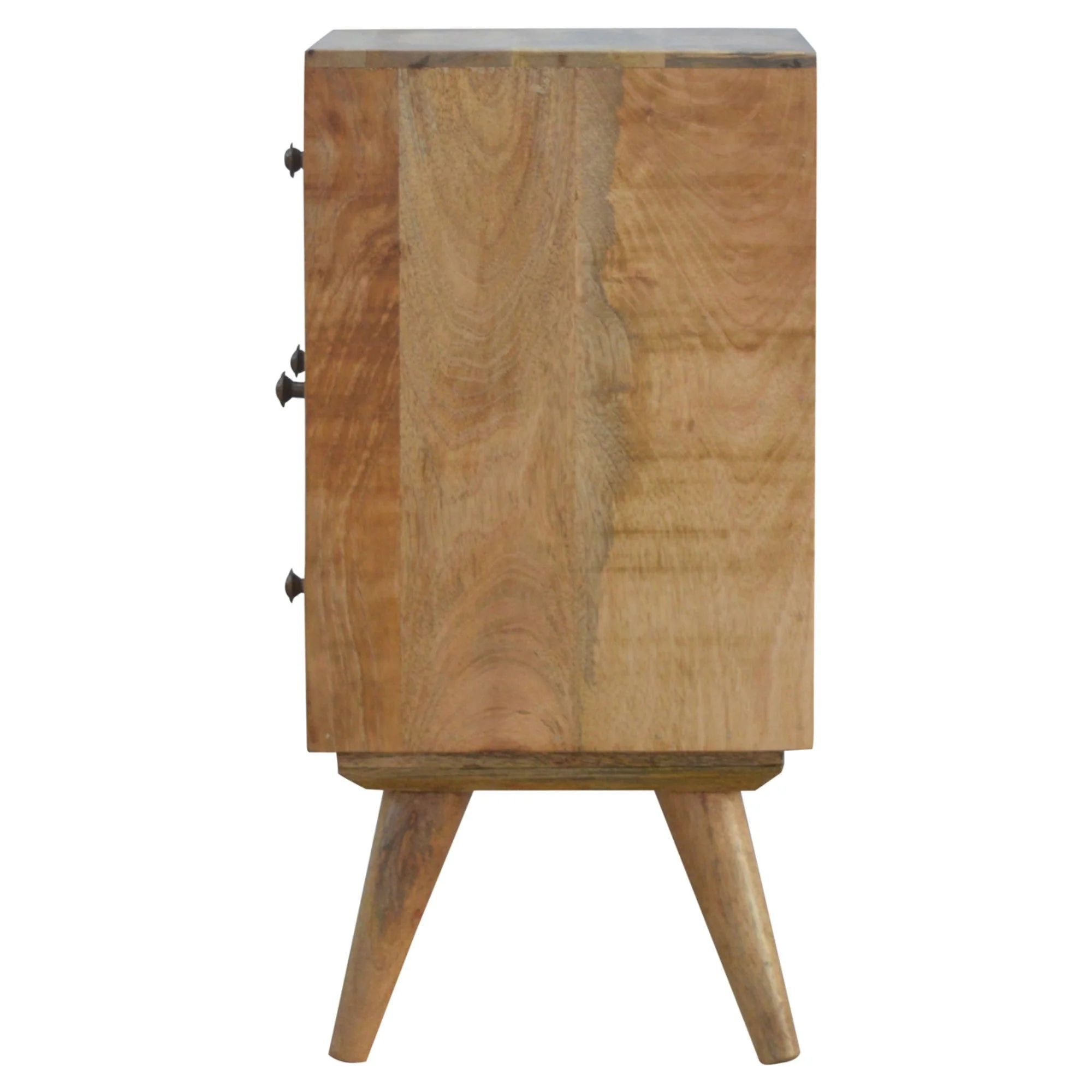 Solid Wood Wall Mounted Bedside, 1 Drawer, Light Brown - Image 6