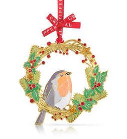 Sparkle Robin & Wreath Decoration