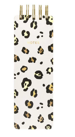 Spiral Memo Pad - Leopard Glitz