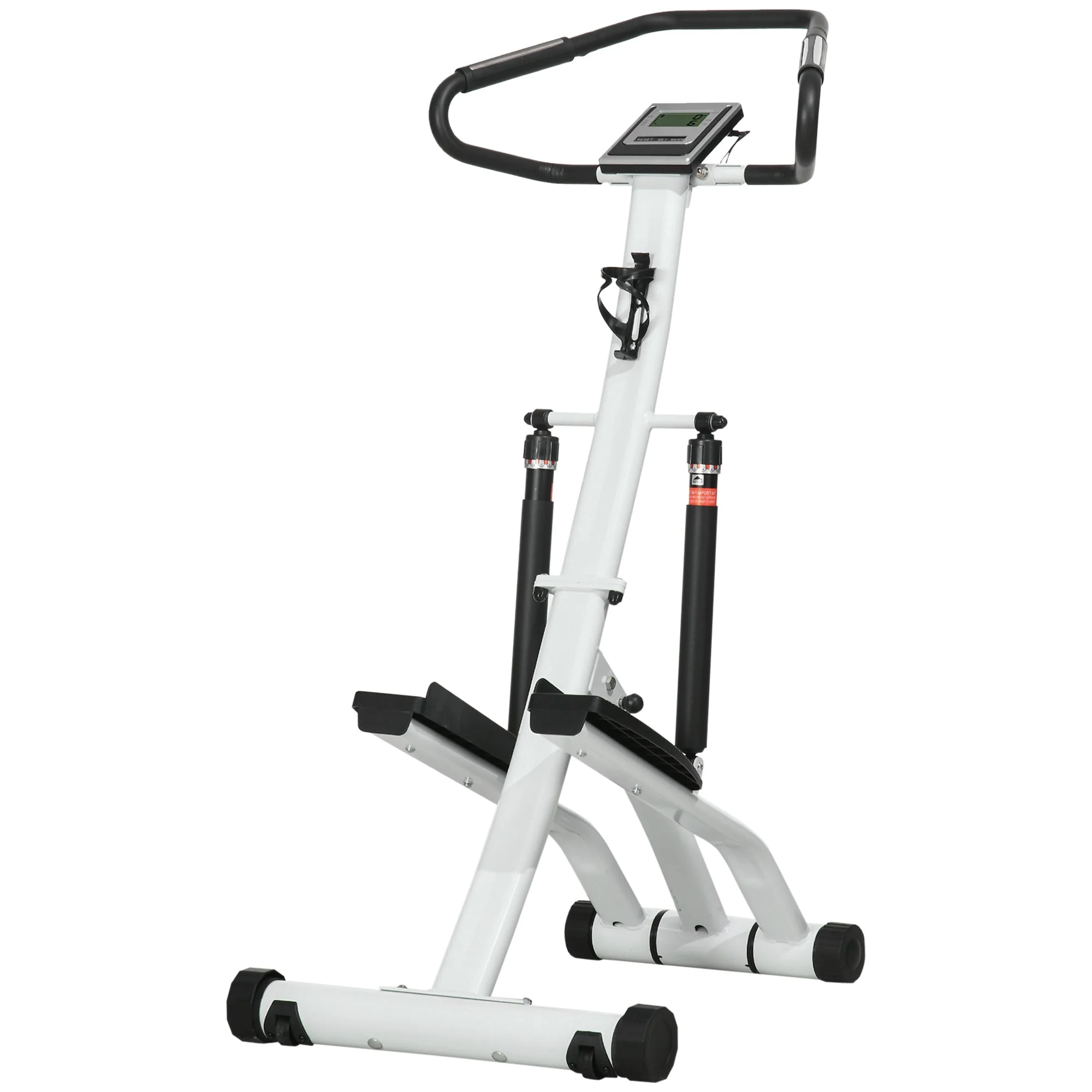 Stepper Home Trainer with Handle and 12 Resistance Levels, Black/Silver - Image 2