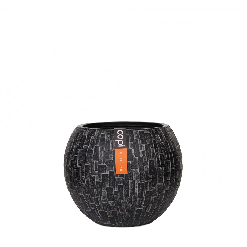 Stone Ball Planter Charcoal 17cm