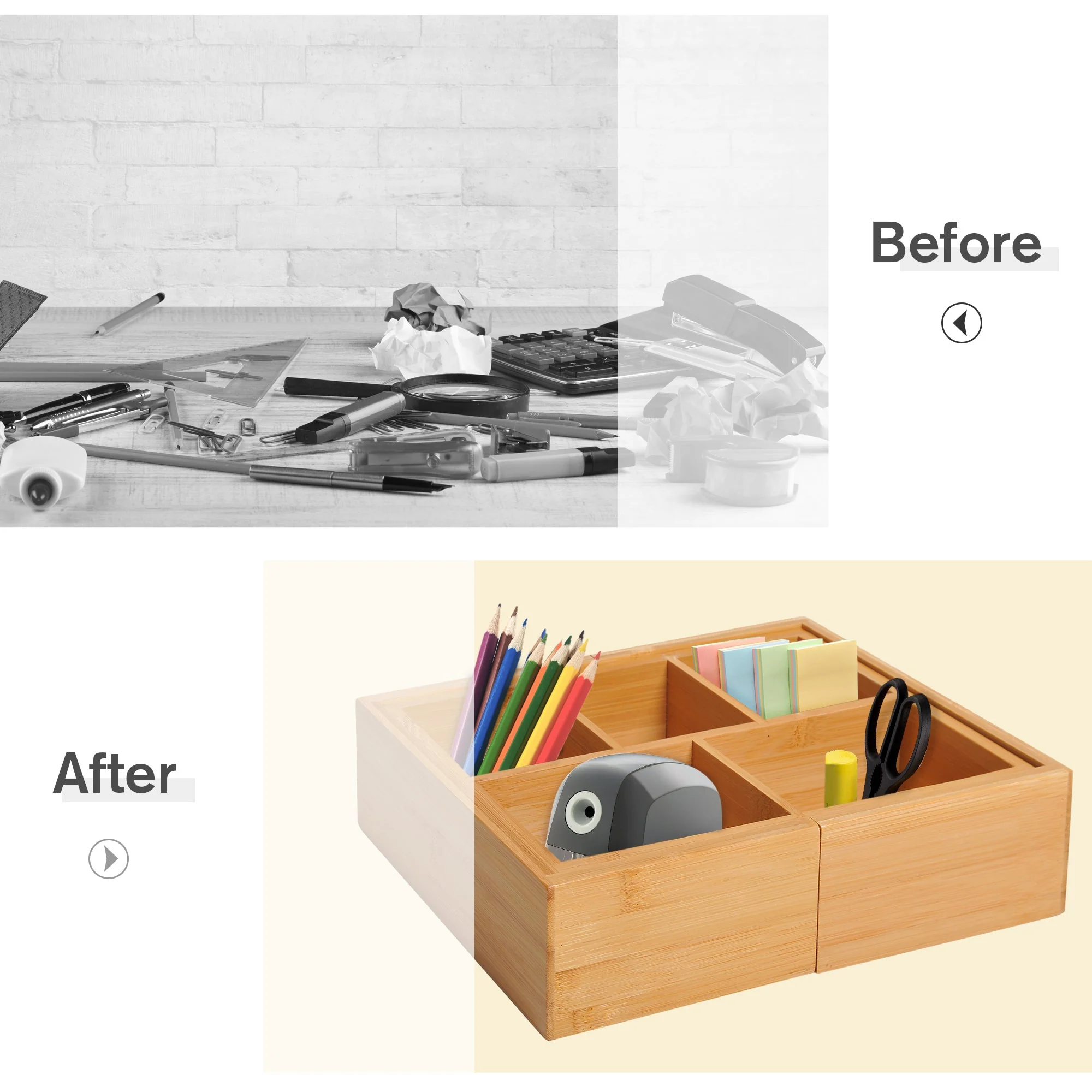Storage Box Drawer Organizer, Extendable, Bamboo Natural - Image 6