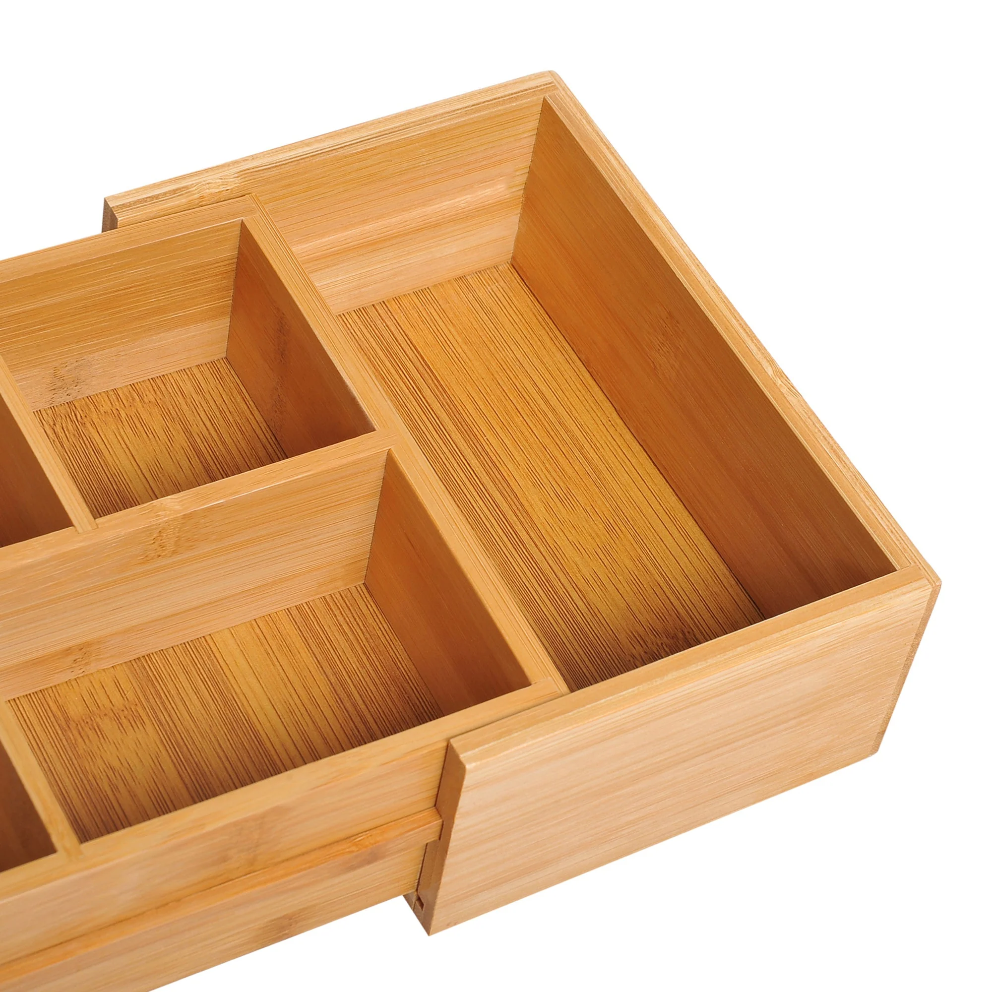 Storage Box Drawer Organizer, Extendable, Bamboo Natural - Image 8