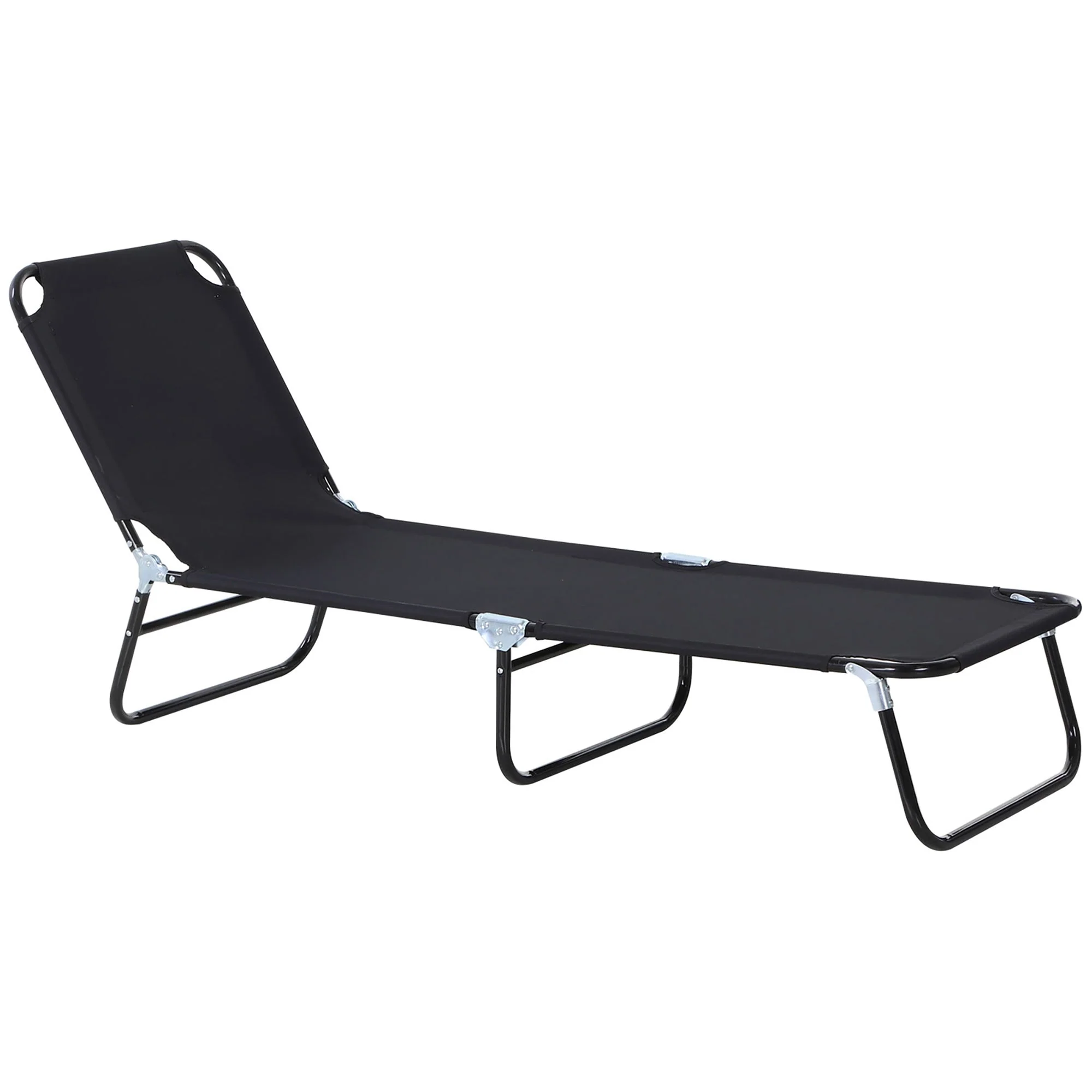 Sun Lounger Adjustable Backrest, Deck Chair, Camping, Garden/Balcony 188x56x28cm - Image 2