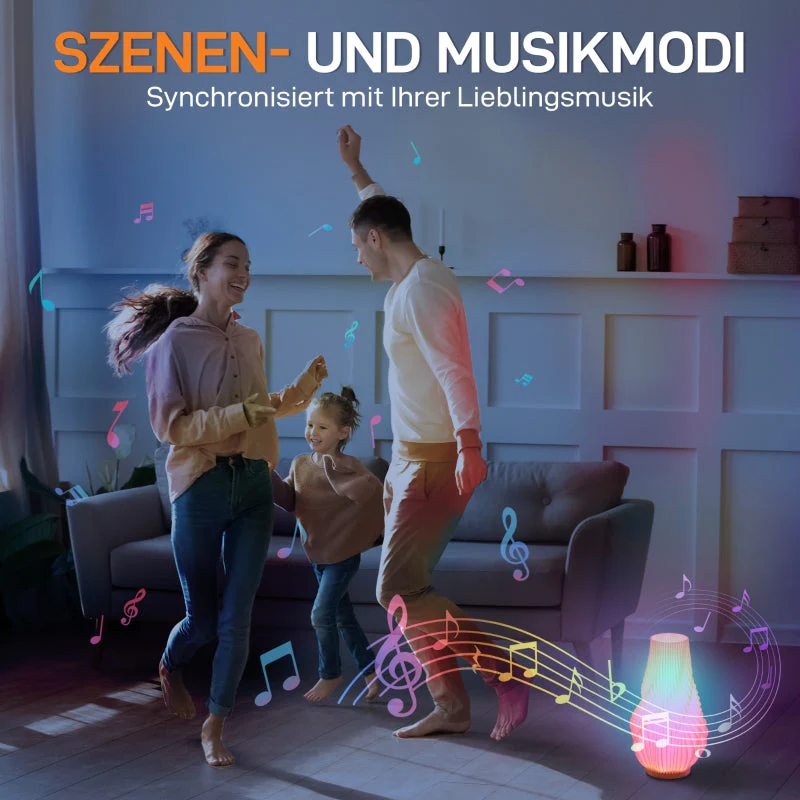Table lamp smart LED with 3D-printed flower-like lampshade white - Image 7