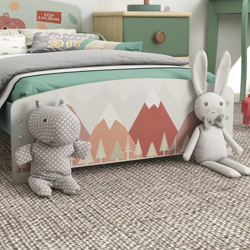Toddler Bed Frame for Ages 3-6 Years, Green MDF - Image 7