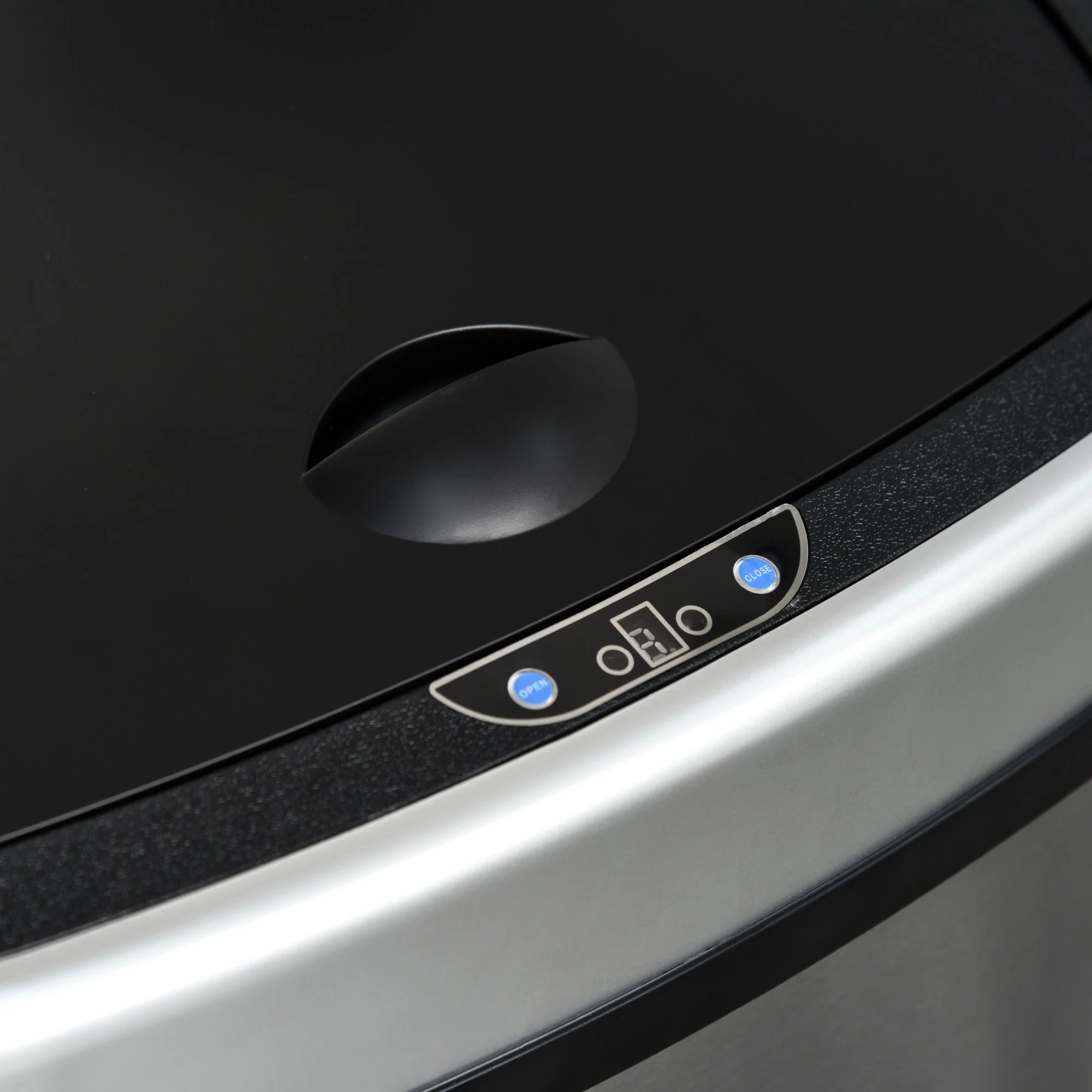 Trash Can 58L Automatic Waste Bin with Infrared Sensor, Stainless Steel Silver - Image 8