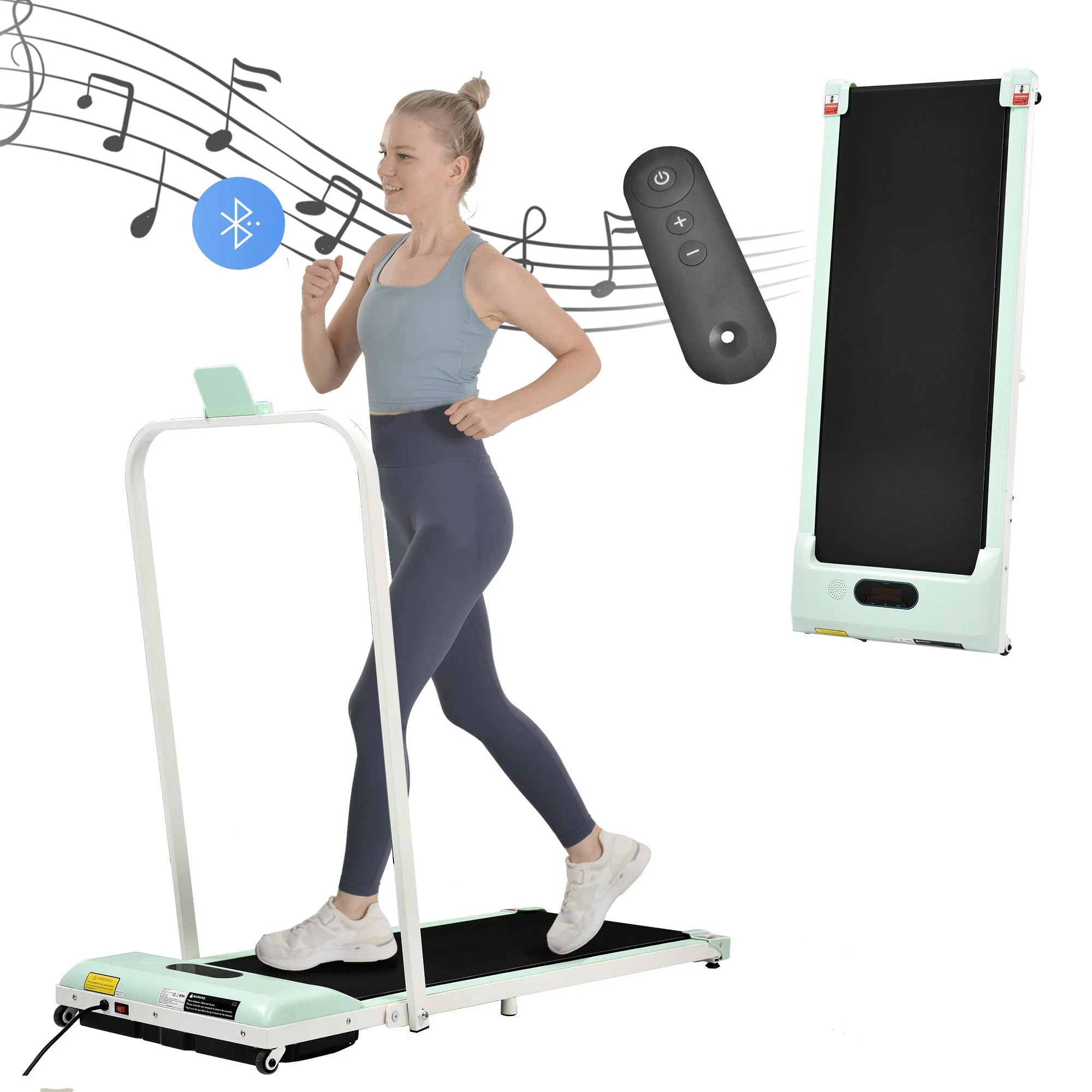 Treadmill, 2-in-1, 1-6 km/h, LED Display, Bluetooth, Foldable - Image 10