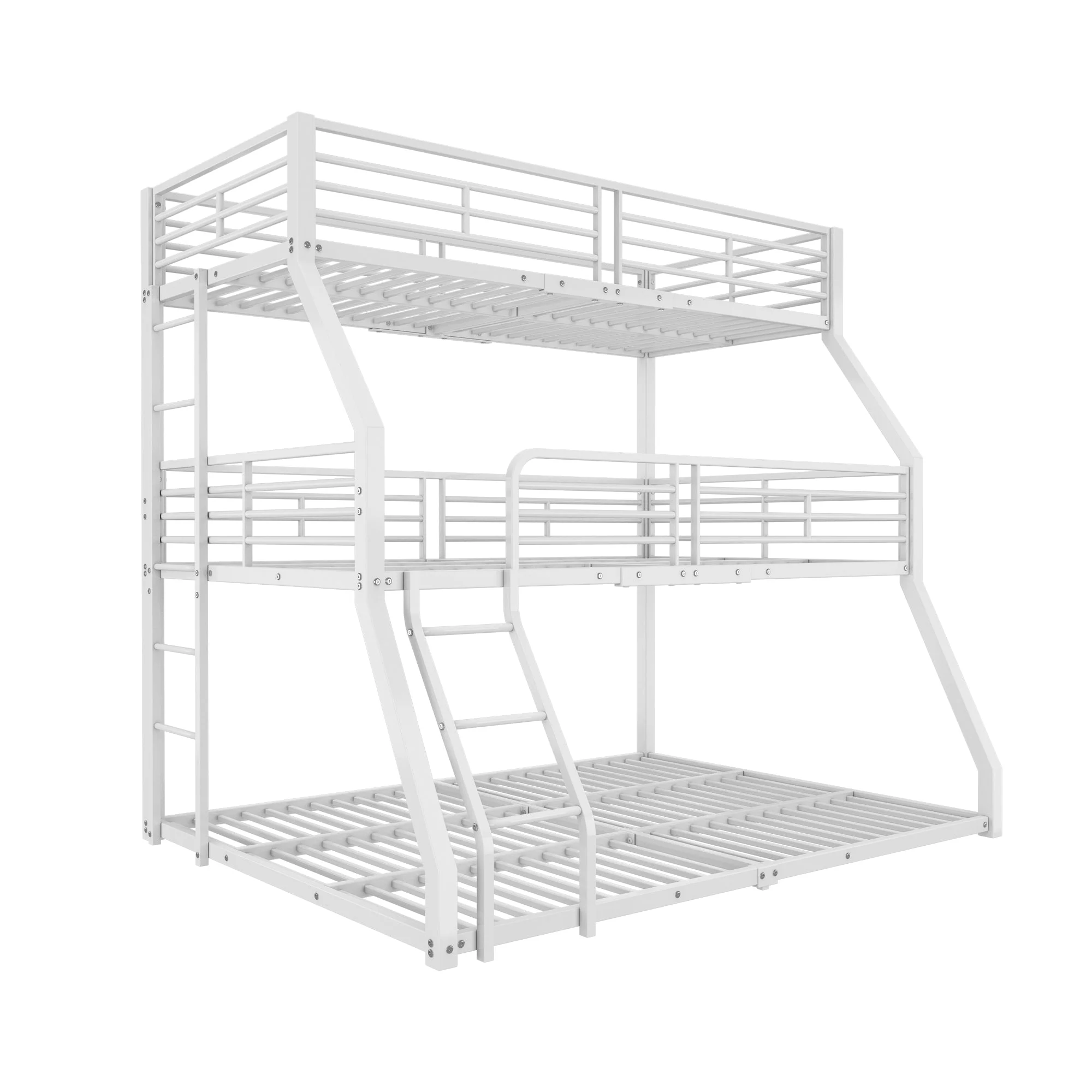 Triple Bunk Bed Metal Frame Multi-Size - White - Image 10