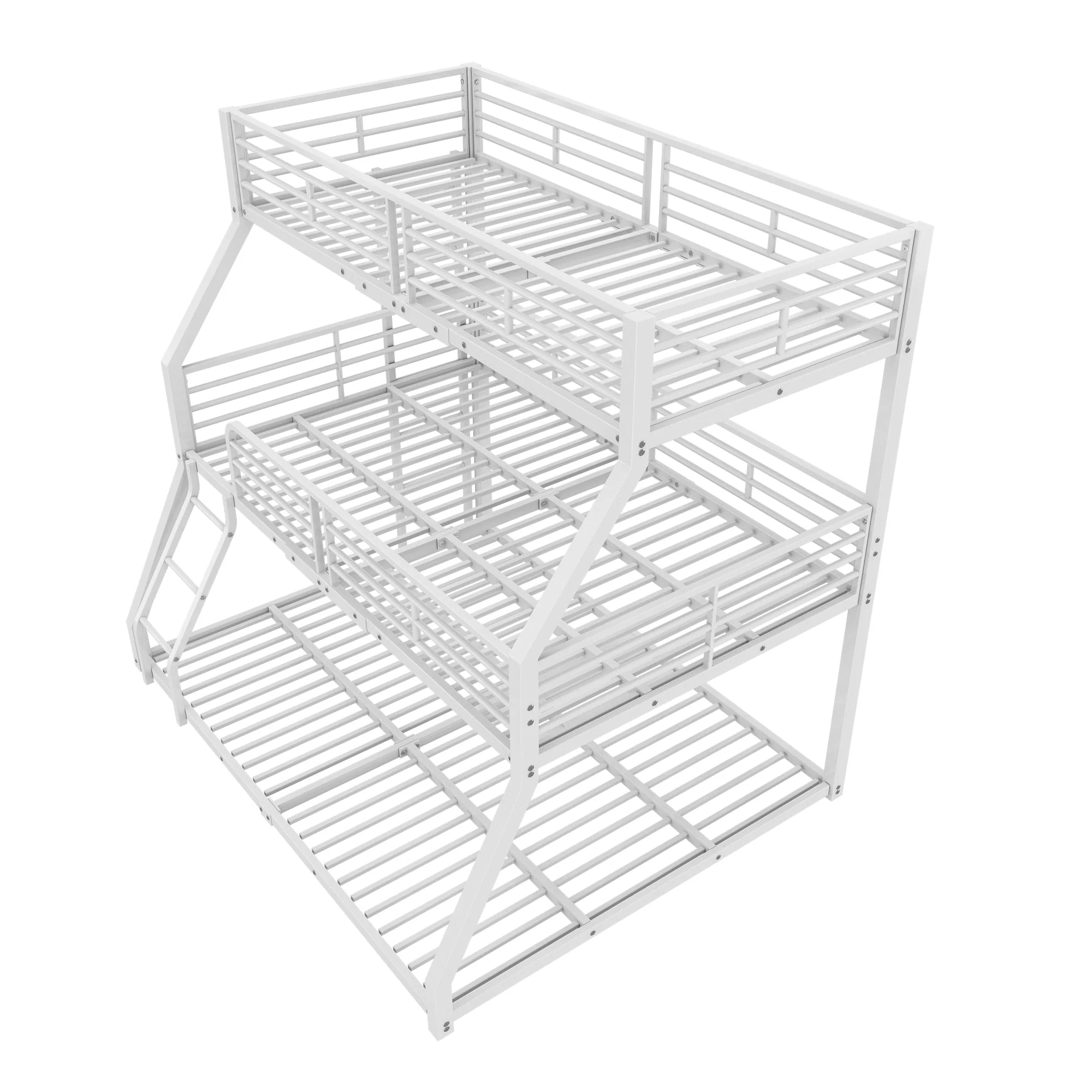 Triple Bunk Bed Metal Frame Multi-Size - White - Image 8