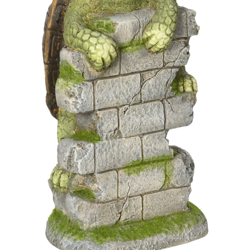 Turtle Sculpture, LED Solar Light, 36.5 cm, Magnesium Oxide - Image 7