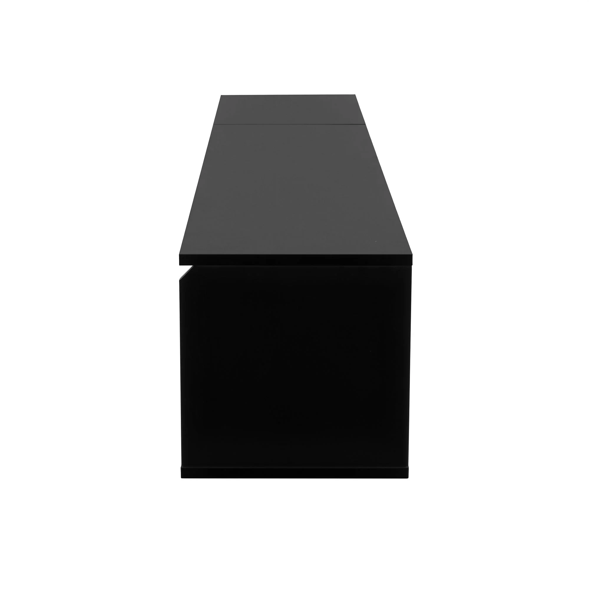 TV Cabinet High-Gloss 180cm Wall-Mounted LED USB - Black/White - Image 6