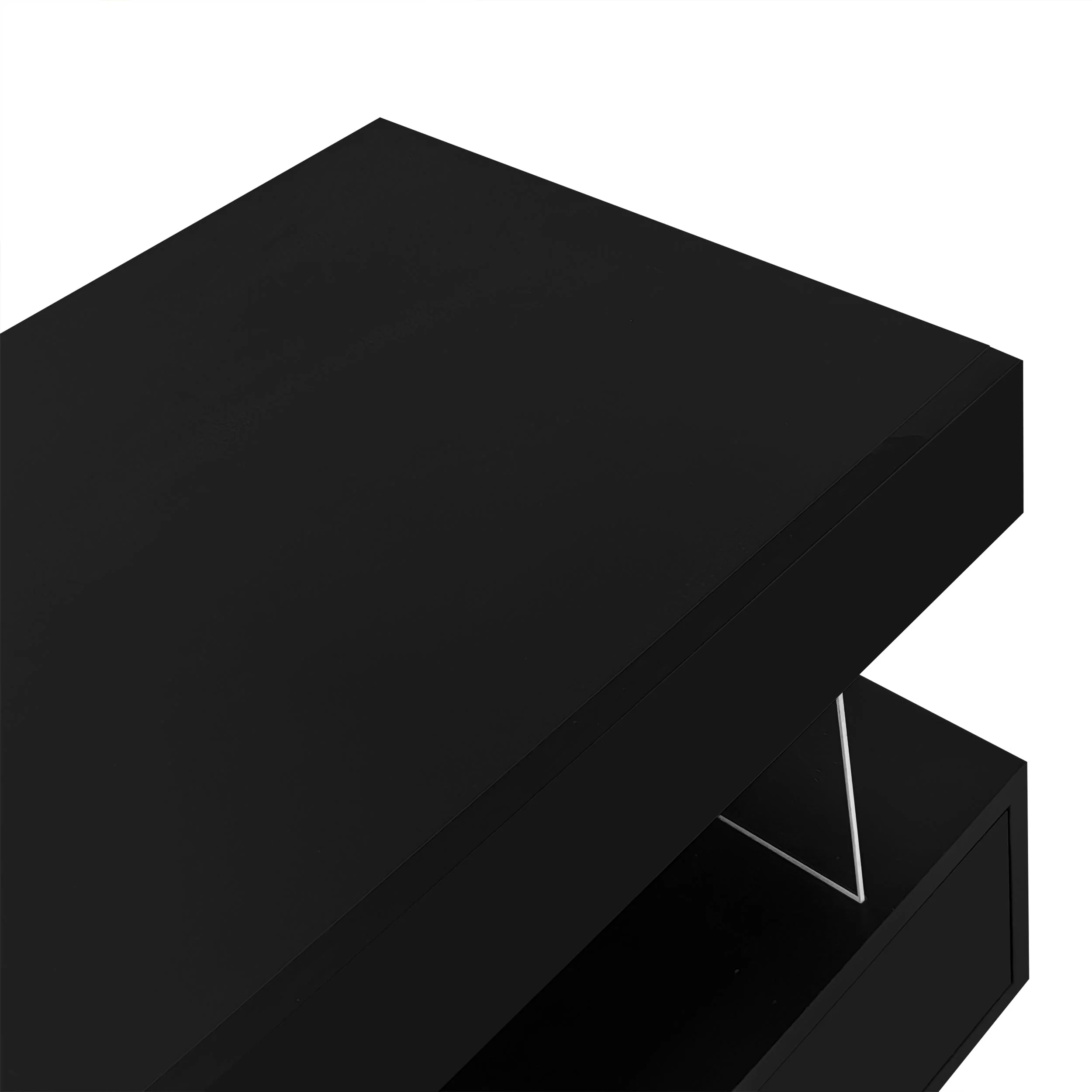 TV Stand, LED Lighting, App Control, Bluetooth Connectivity for 70-inch TVs, Black High Gloss Glass - Image 7