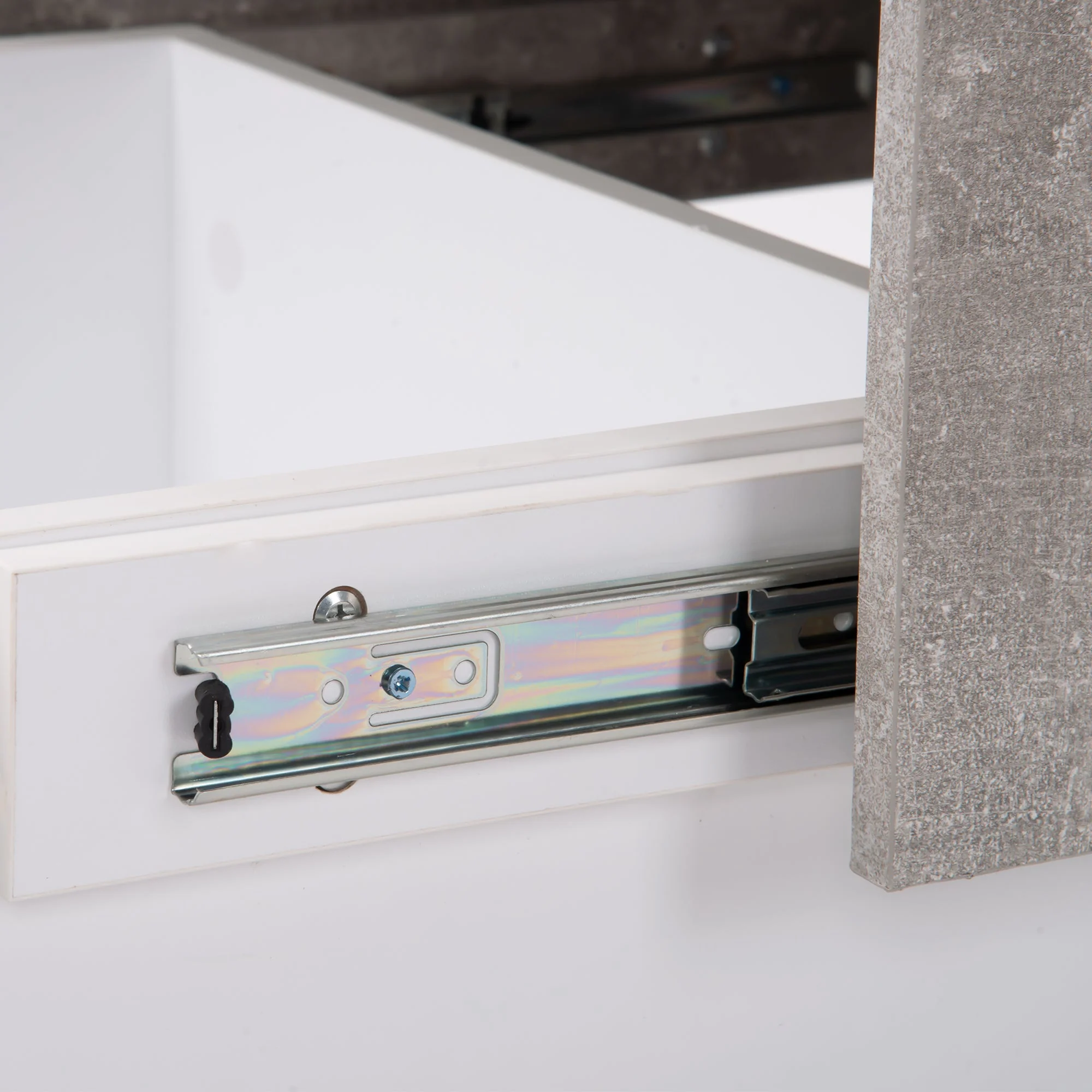 Universal Sofa Table, High Gloss with Extendable Table and Storage Space (Gray) - Image 6