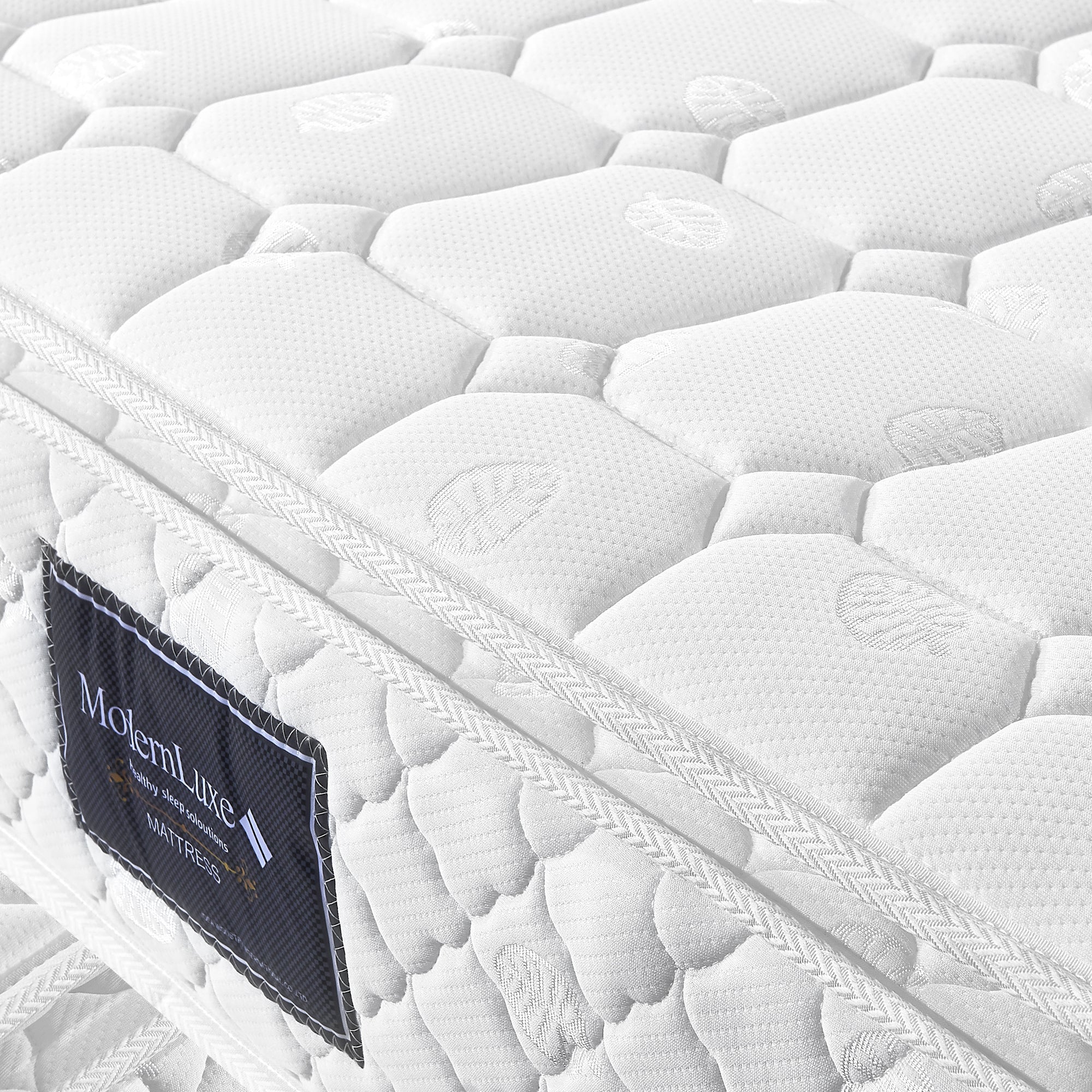 Upholstered Bed, 140x200cm, Storage, LED, White Imitation Leather - Image 6