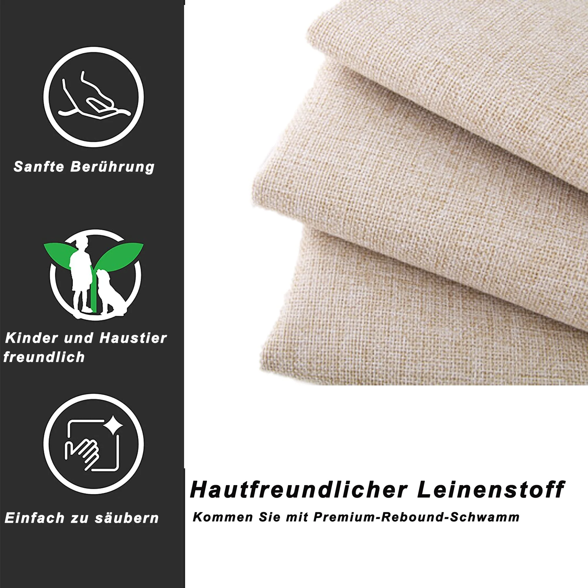 Upholstered Bed 180x200 cm Hydraulic Storage Multifunctional Beige Linen - Image 5