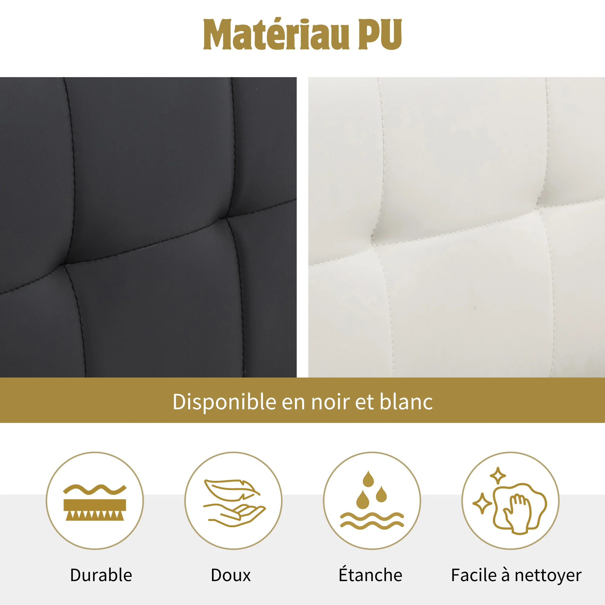 Upholstered Hydraulic Bed with Headboard and Ottoman Storage, 140x190cm, Black PU - Image 7