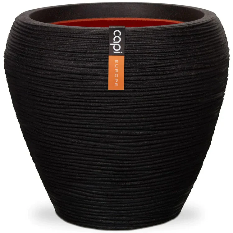 Vase Taper Round Black 42x38