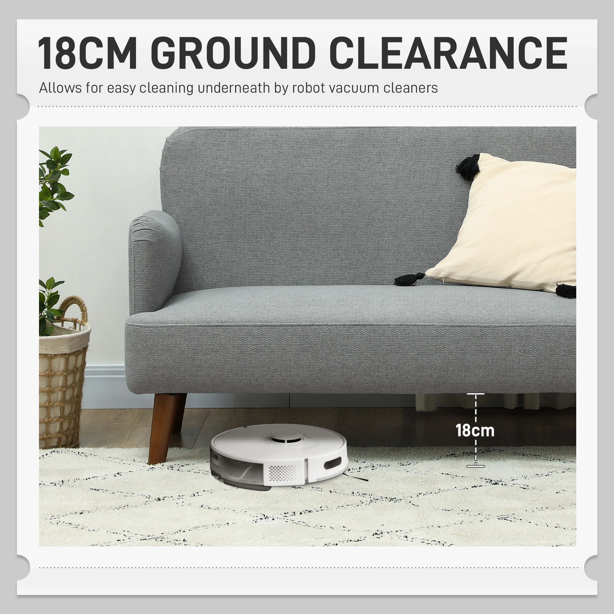 Velvet Feel Fabric 2 Seater Sofa with 21cm Thick Padding and Wood Legs, Grey - Image 6