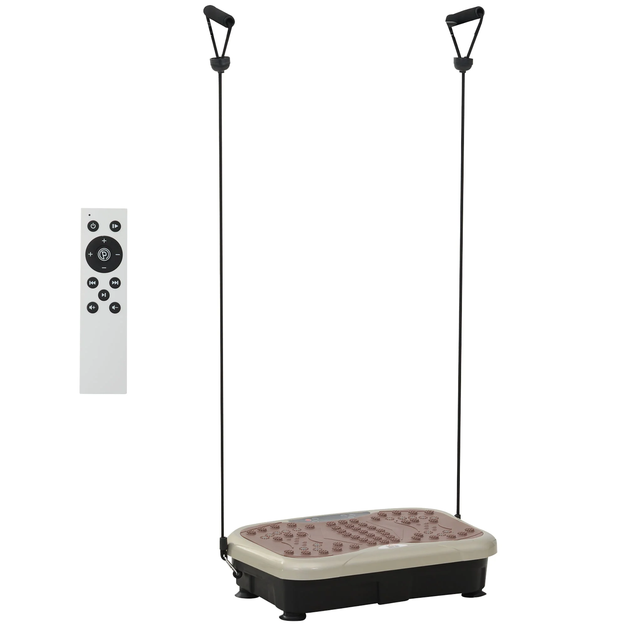 Vibration Plate Fitness Trainer with LED Display, USB Speaker, Training Bands, Remote Control - Image 2