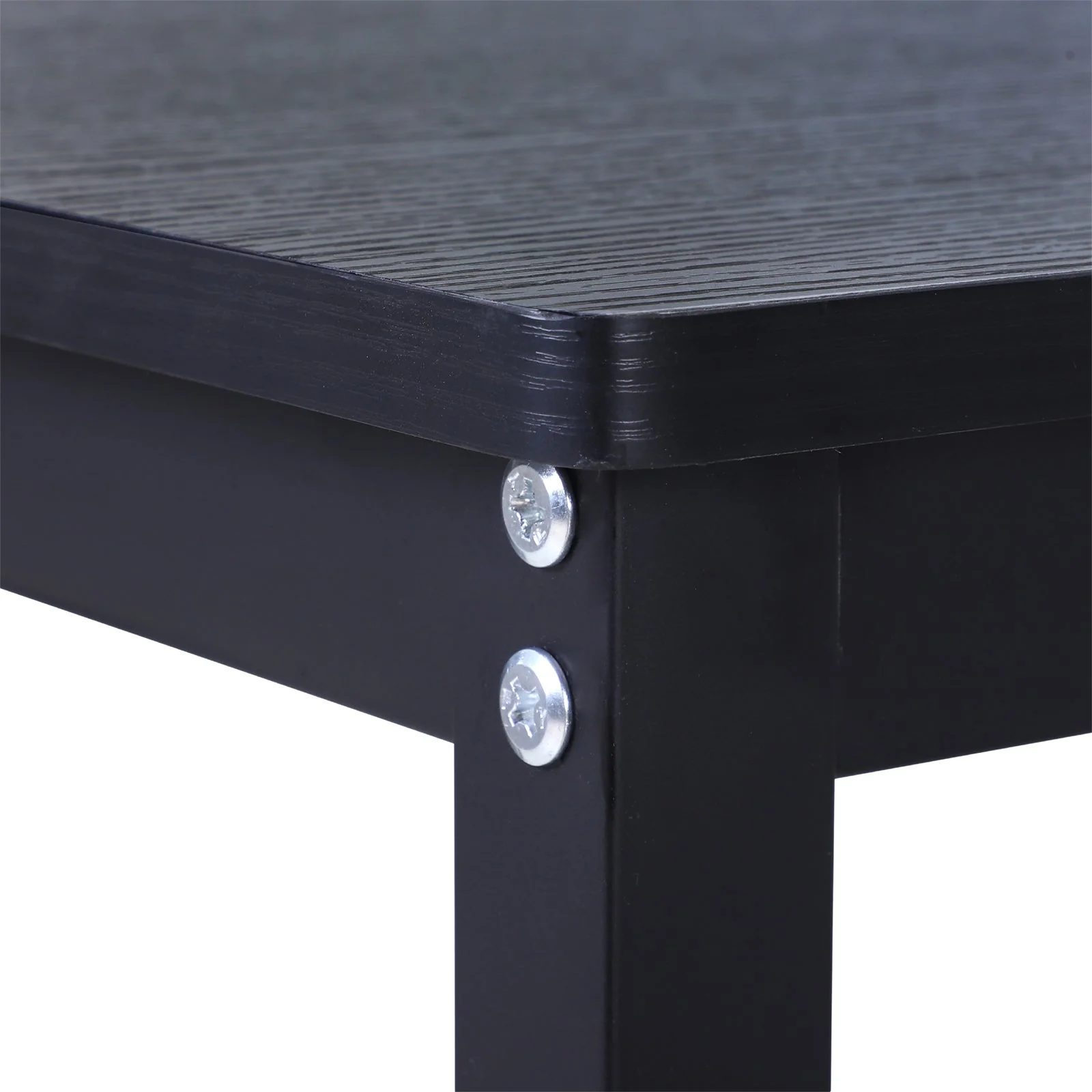 Vinsetto Corner Desk Height Adjustable, Metal Black - Image 7