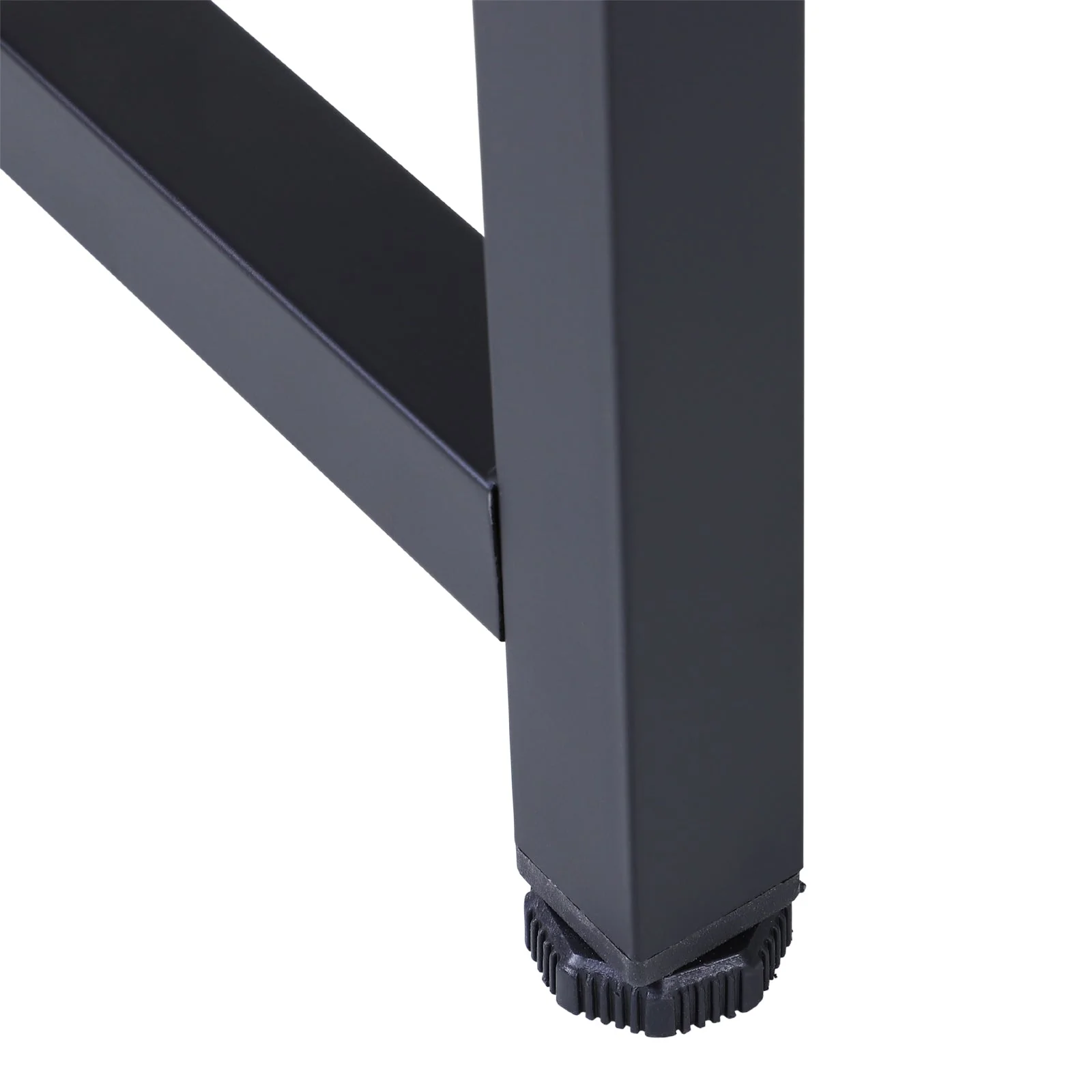 Vinsetto Corner Desk Height Adjustable, Metal Black - Image 8