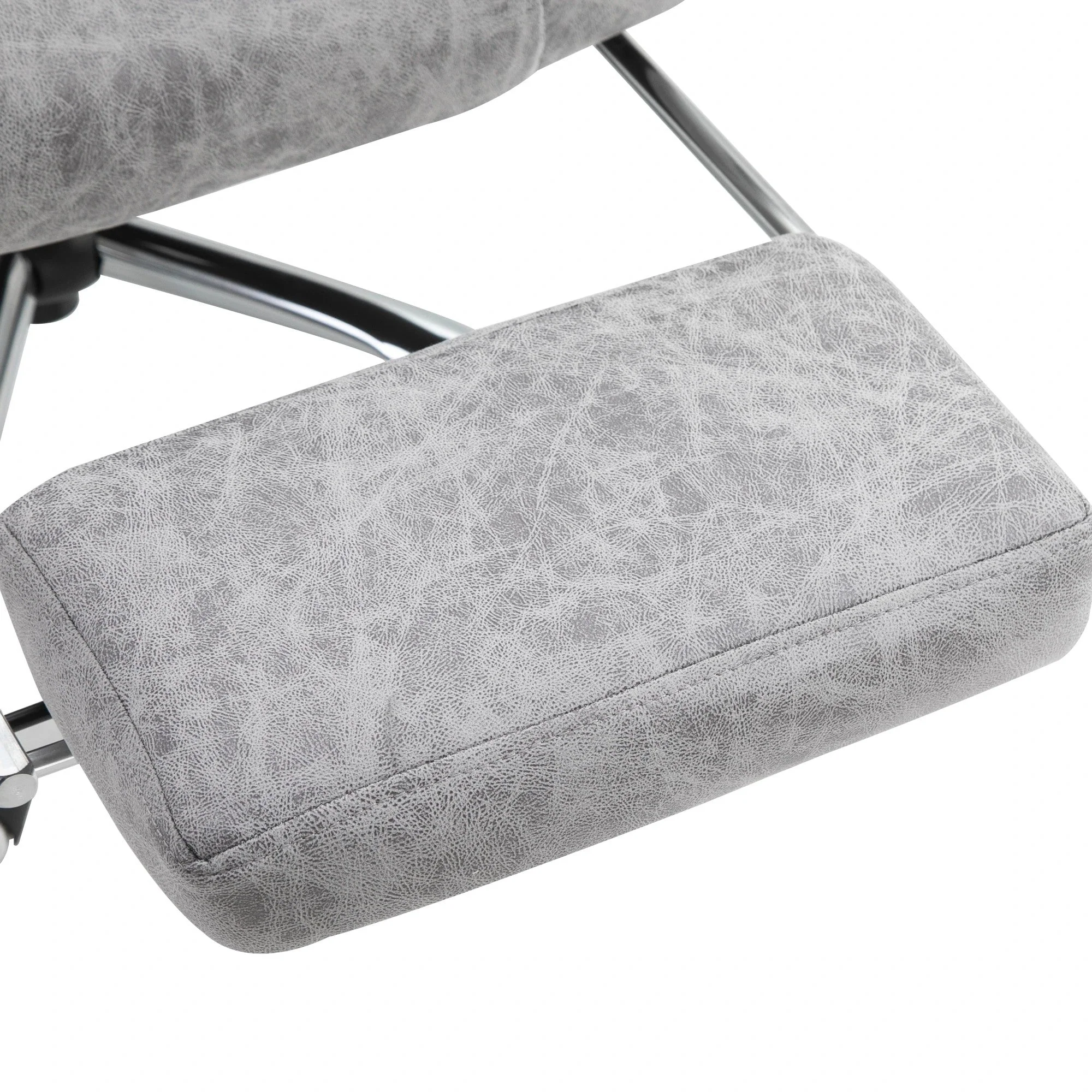 Vinsetto Massage Office Chair with Heat, Reclining, Footrest, Grey - Image 8