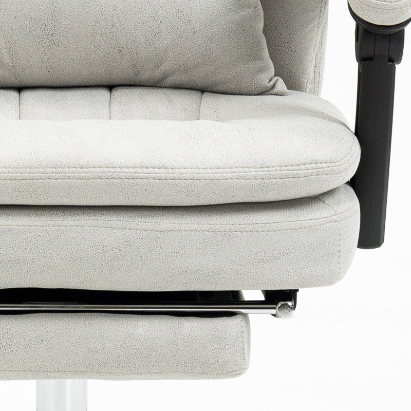 Vinsetto Office Chair, Massage, Heating, Ergonomic, Cream White - Image 7