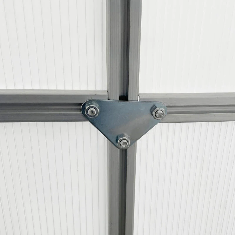 Walk-In Greenhouse, 190 x 253 cm Polycarbonate, Silver-Tone - Image 8