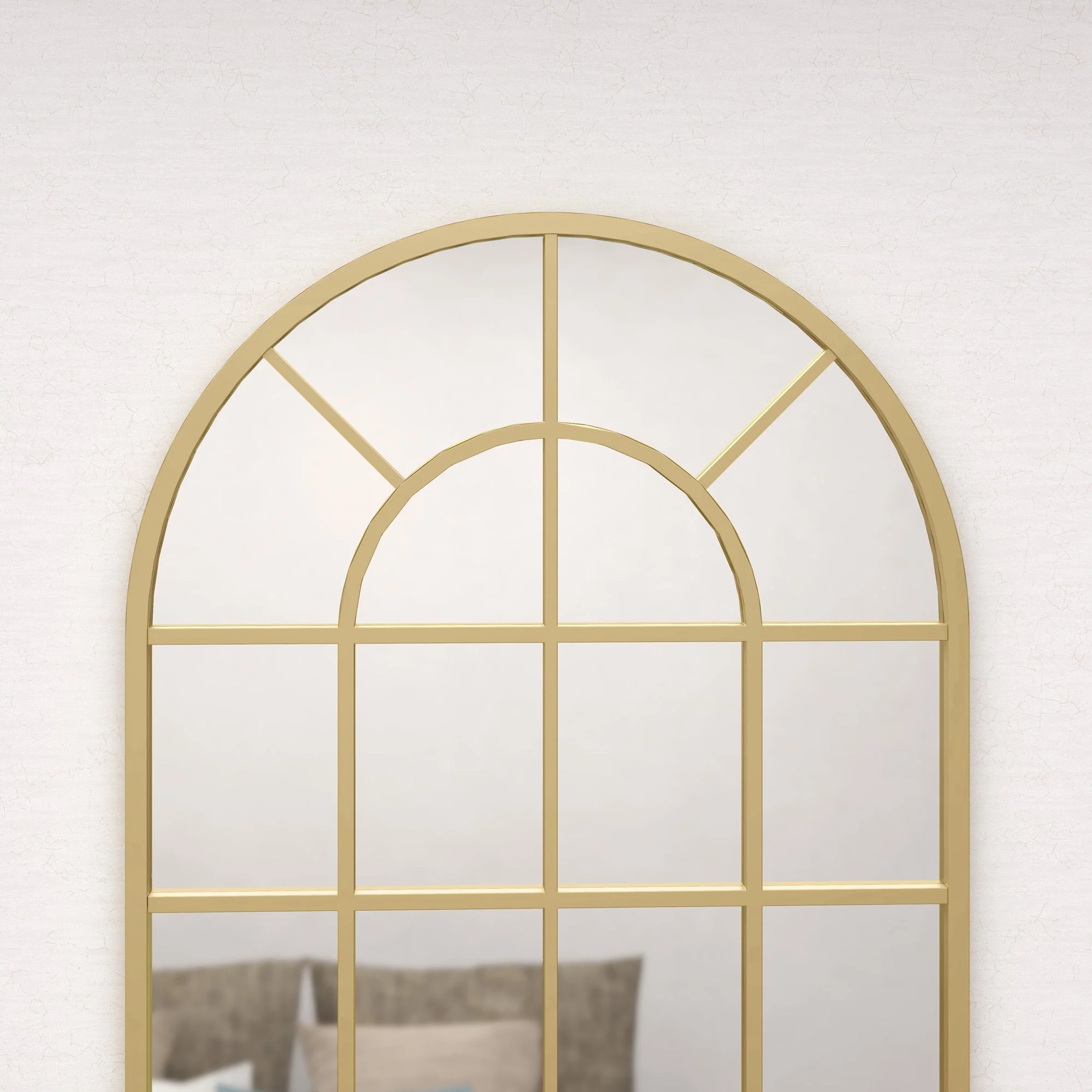 Wall Mirror 110x62cm Hanging Decorative Metal Frame, Gold - Image 8
