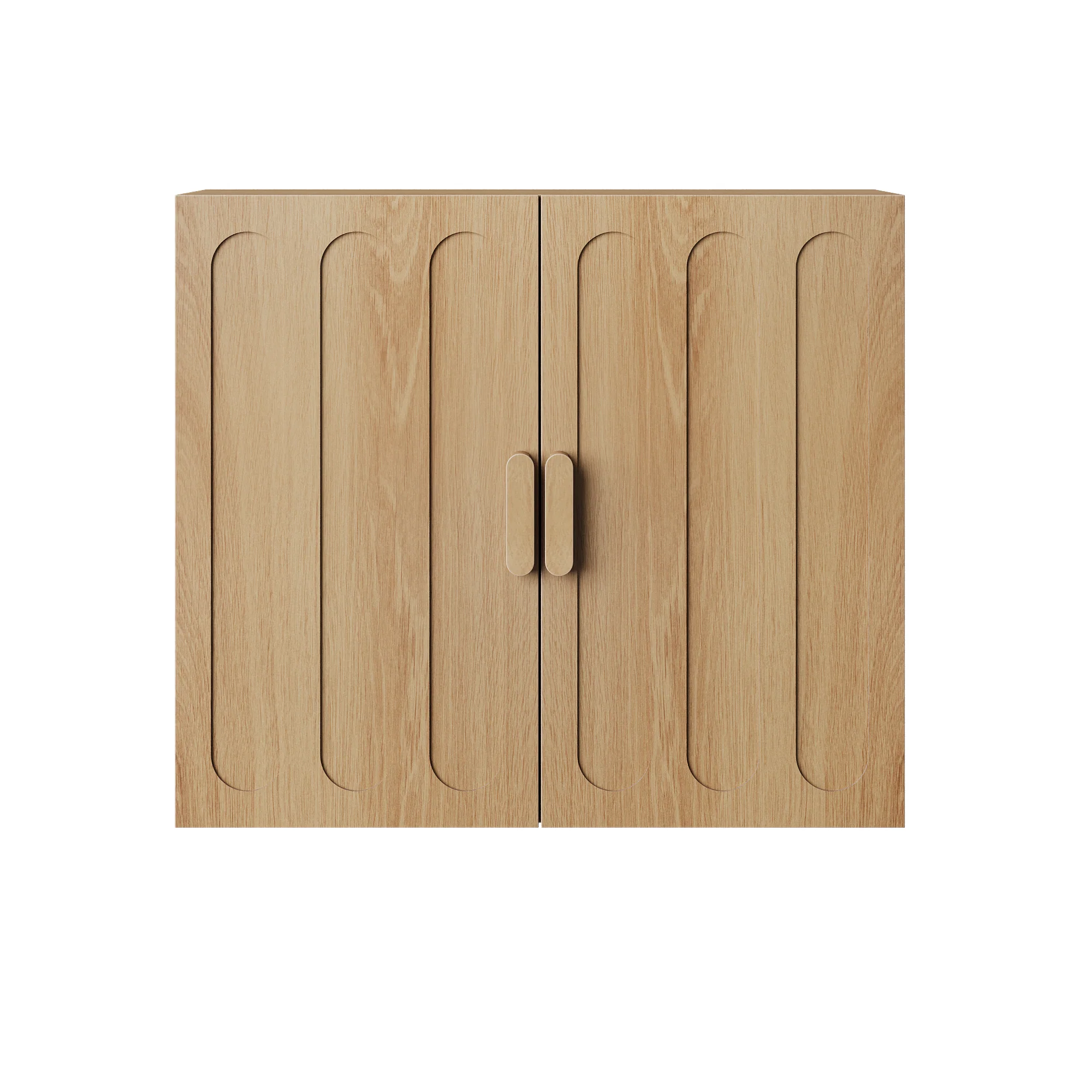 Wall-Mounted Bathroom Medicine Cabinet with Adjustable Shelves for Laundry and Kitchen, Oak Color - Image 7