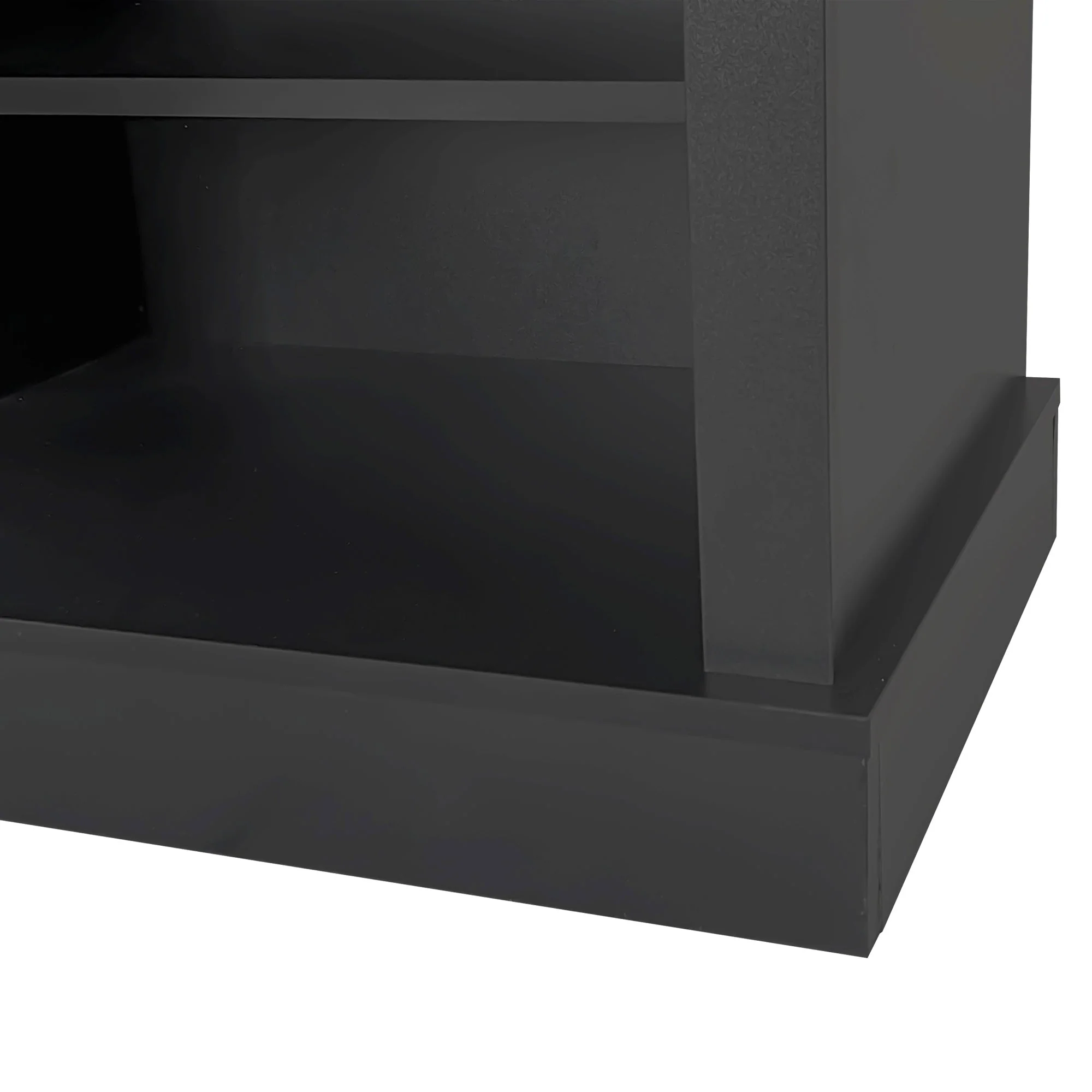 Wardrobe set with bench and shoe rack, multifunctional storage, black - Image 11