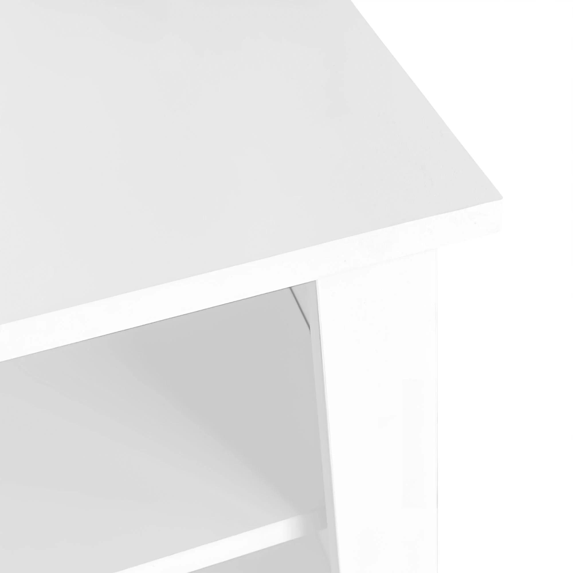 Wardrobe set with bench and shoe rack, multifunctional, storage, white - Image 9