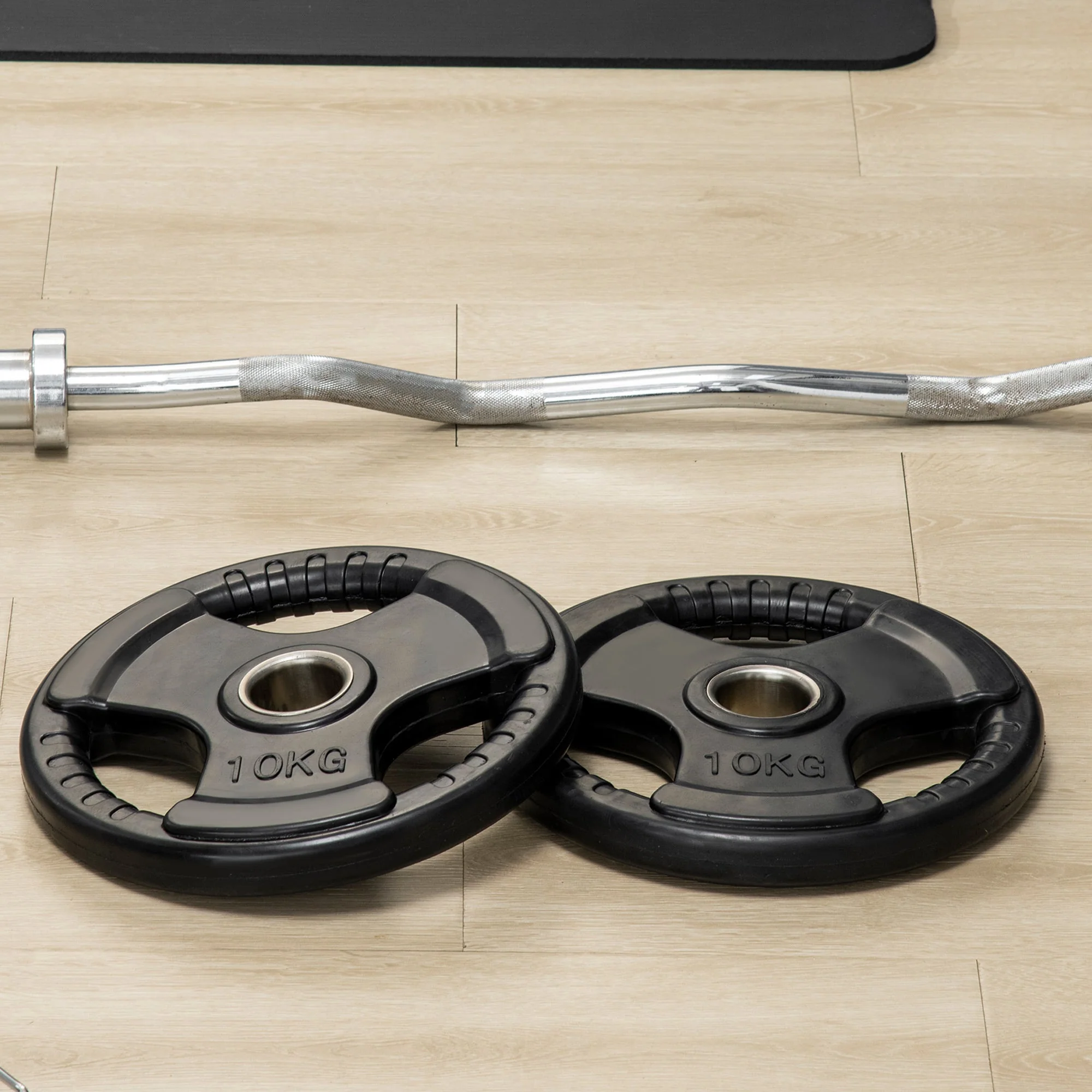 Weight Plates Tri-Grip 2x10KG Olympic, Rubberized - Image 7