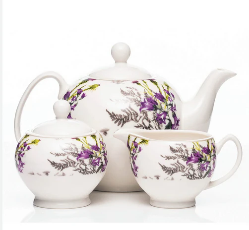 White Thistle 3 Piece Tea Set
