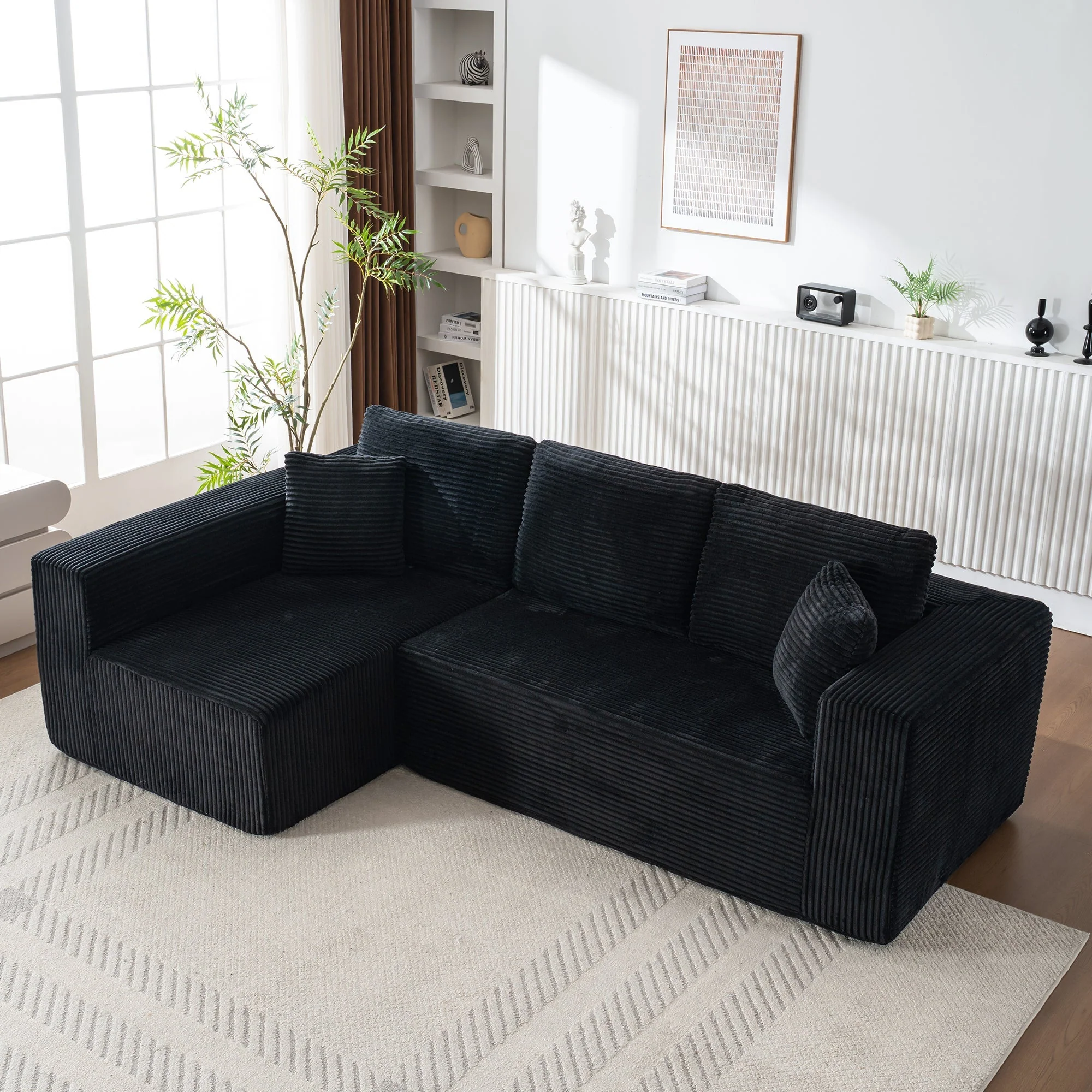 Wide Armchair Modular L-Shaped Chaise Lounge - Core Fabric - Image 9